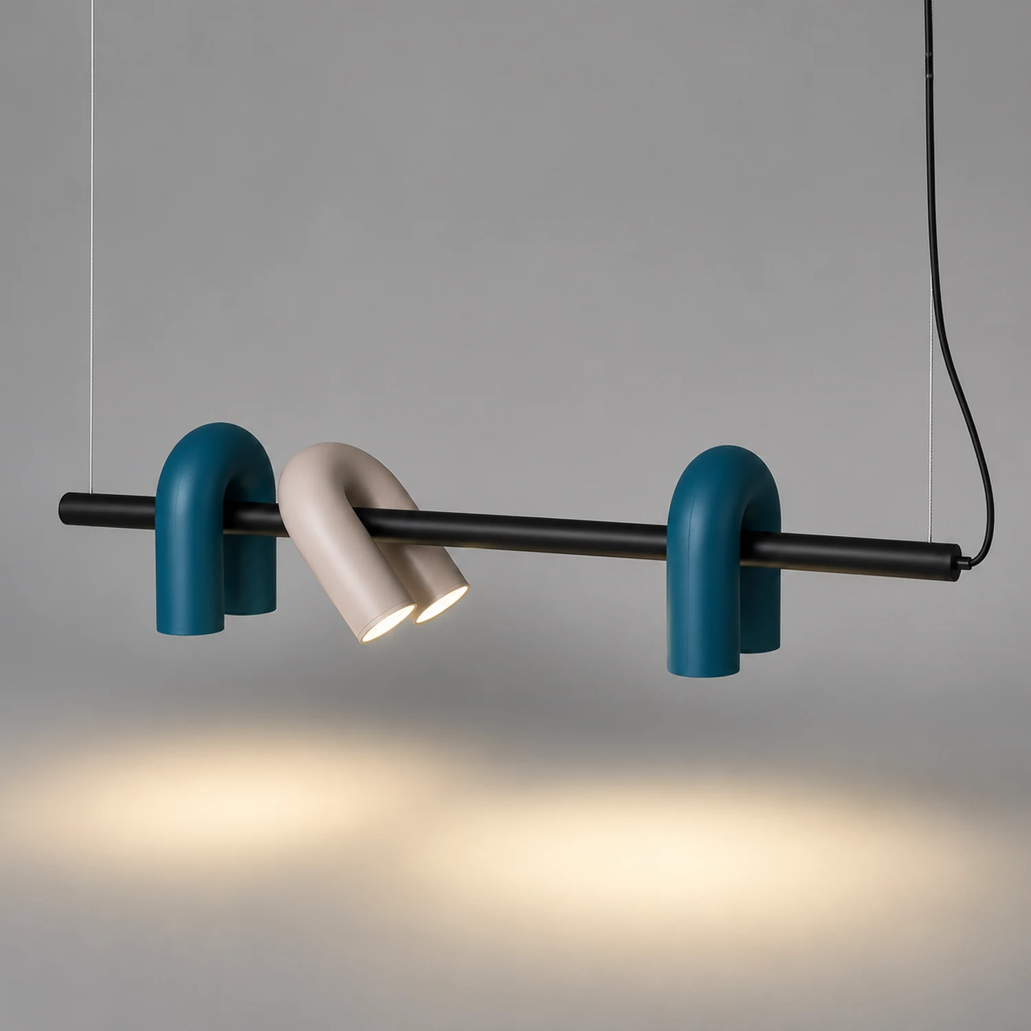 Felix Modern Pendant Light Linear with 3 U-Shaped Light - Lumpaz