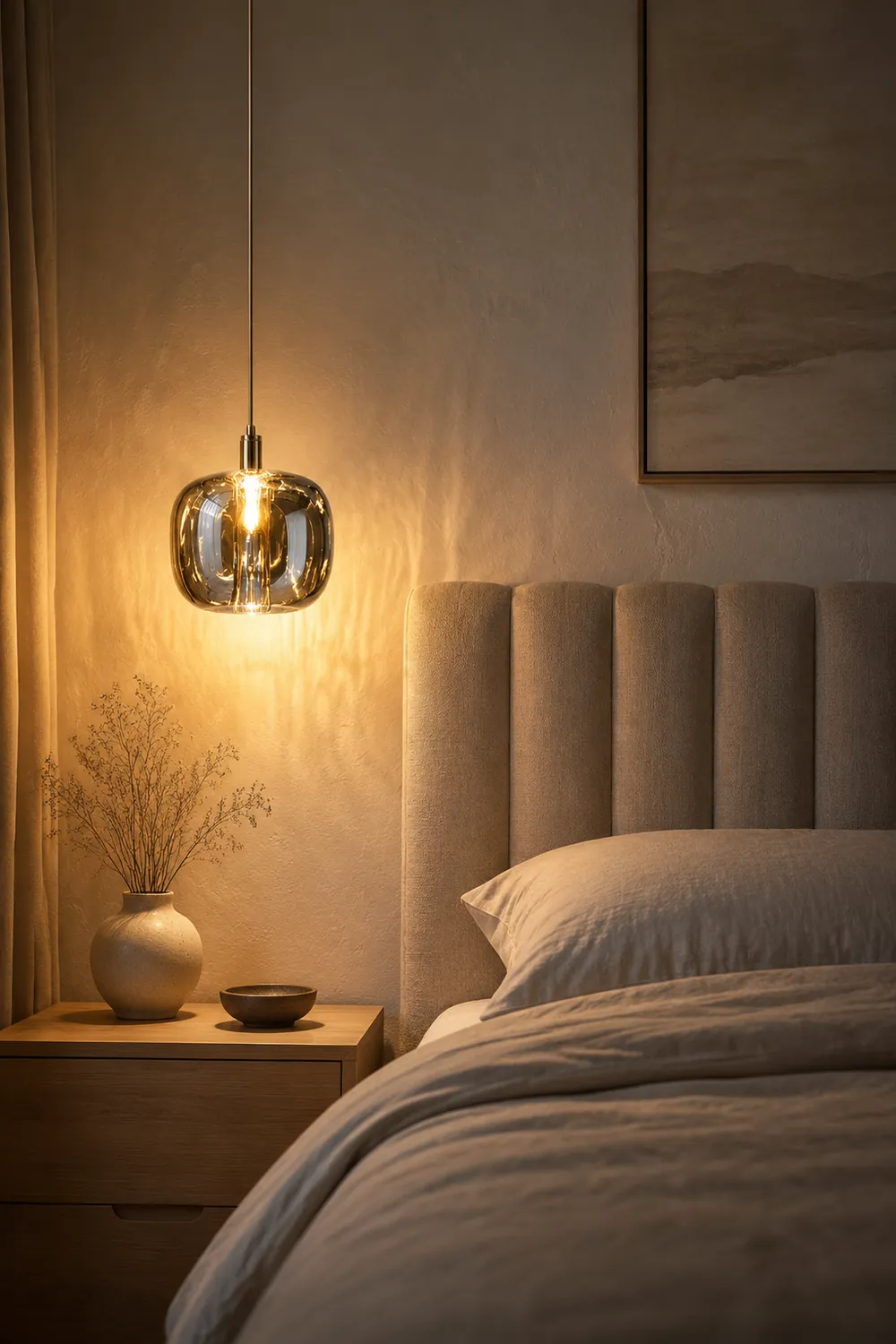 Hailie Modern Bubble Glass LED Pendant Light, Amber/Clear/Gray - Lumpaz