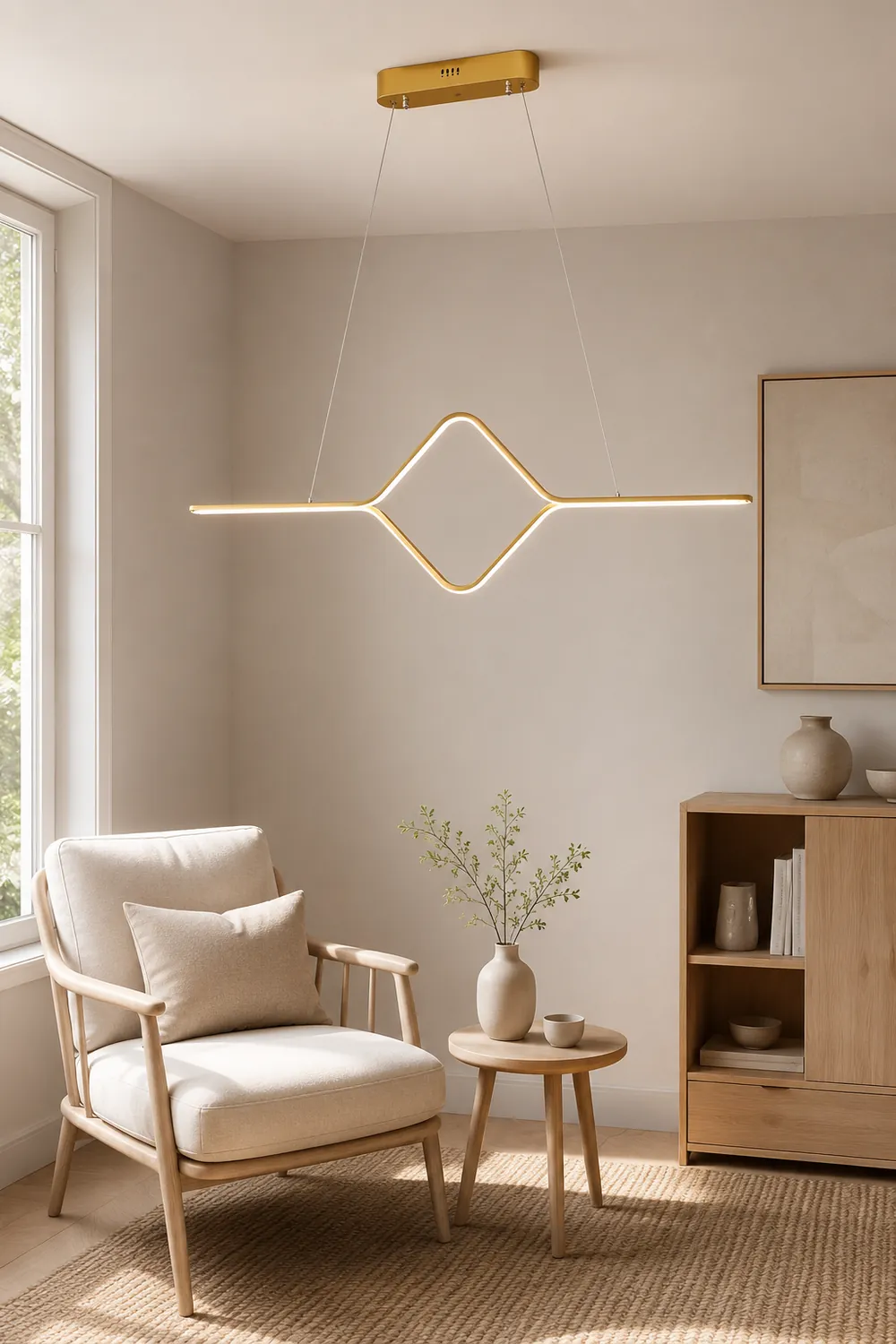 Bouvet Modern Linear Square Pendant Light, , Gold/Black - Lumpaz