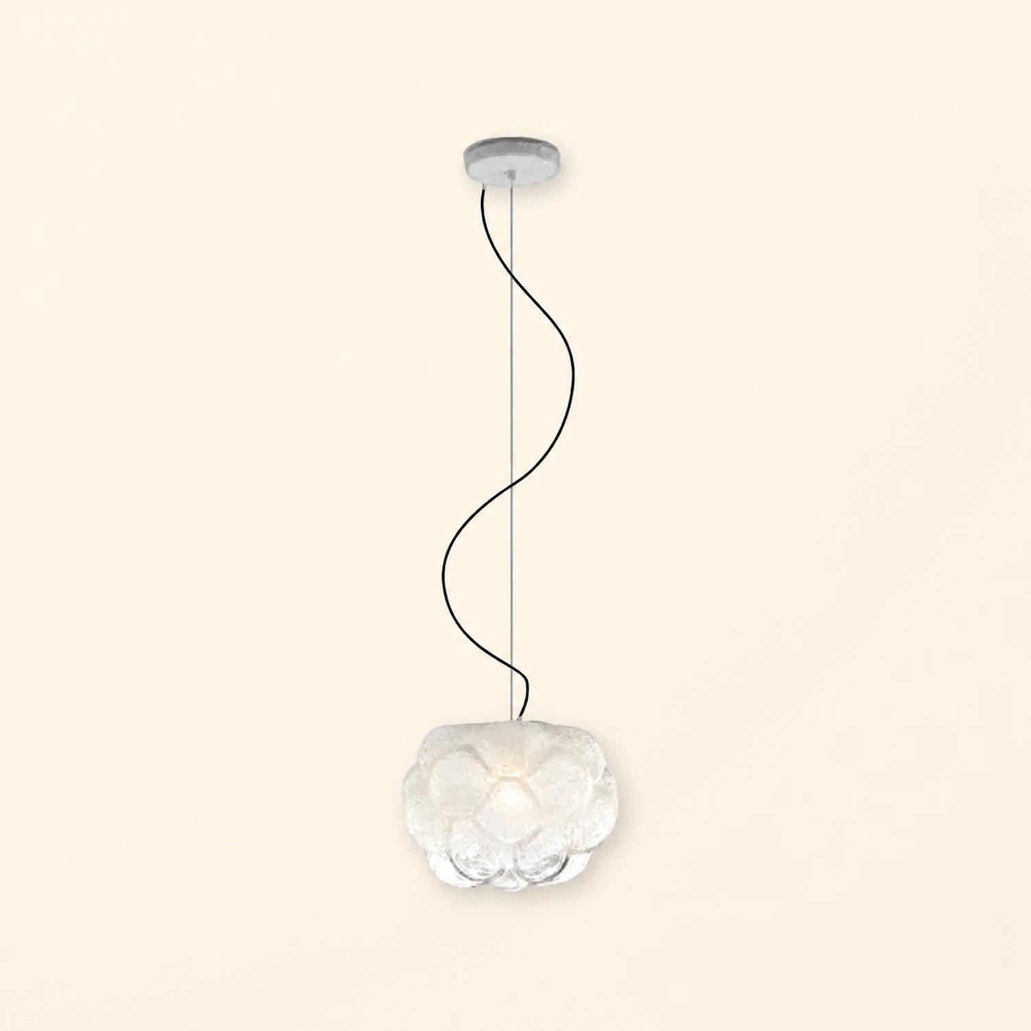 Modern Bostock Cloud Glass Pendant Light, White - Lumpaz
