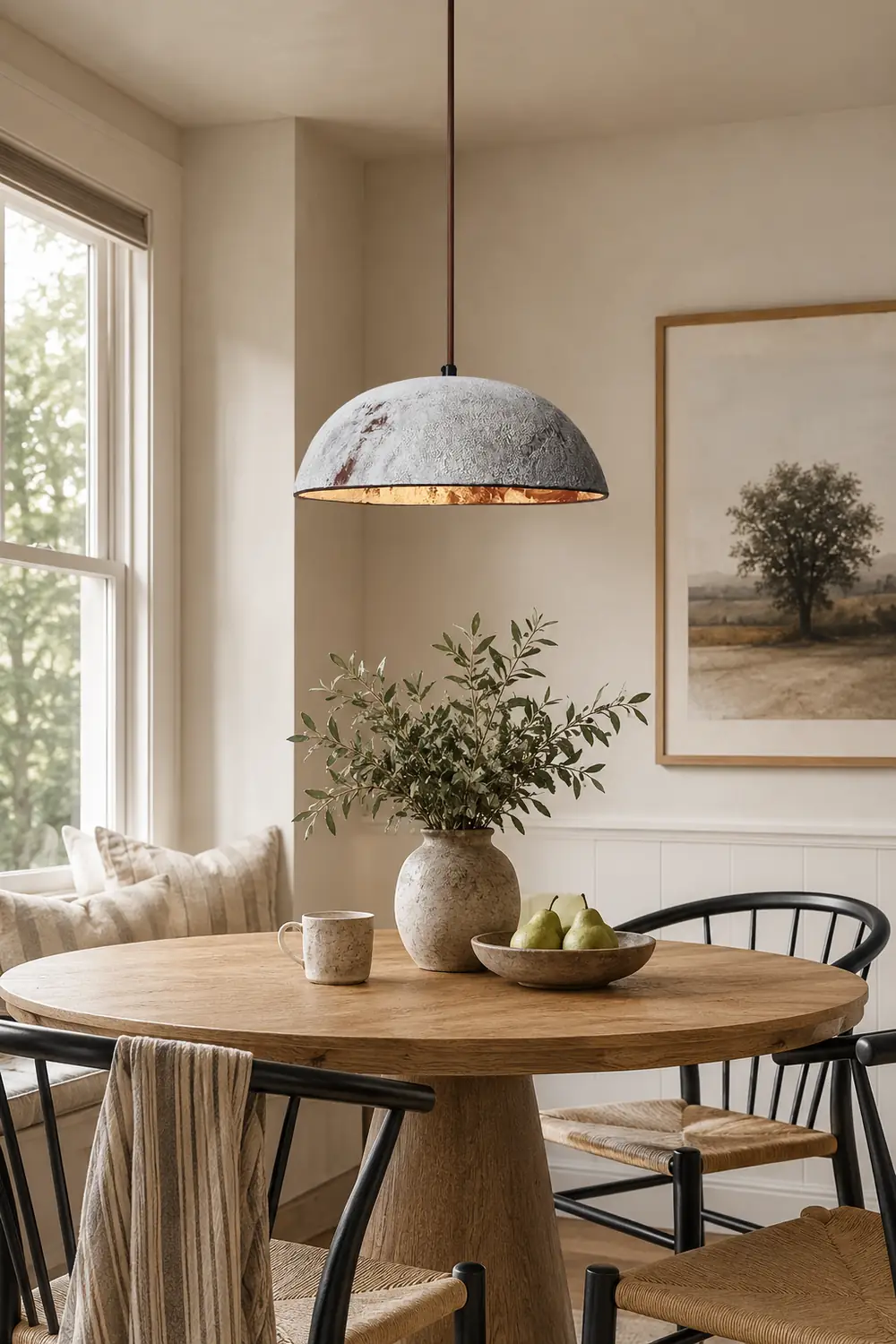 Half Dome Vintage Ceramic Pendant Lamp - Lumpaz