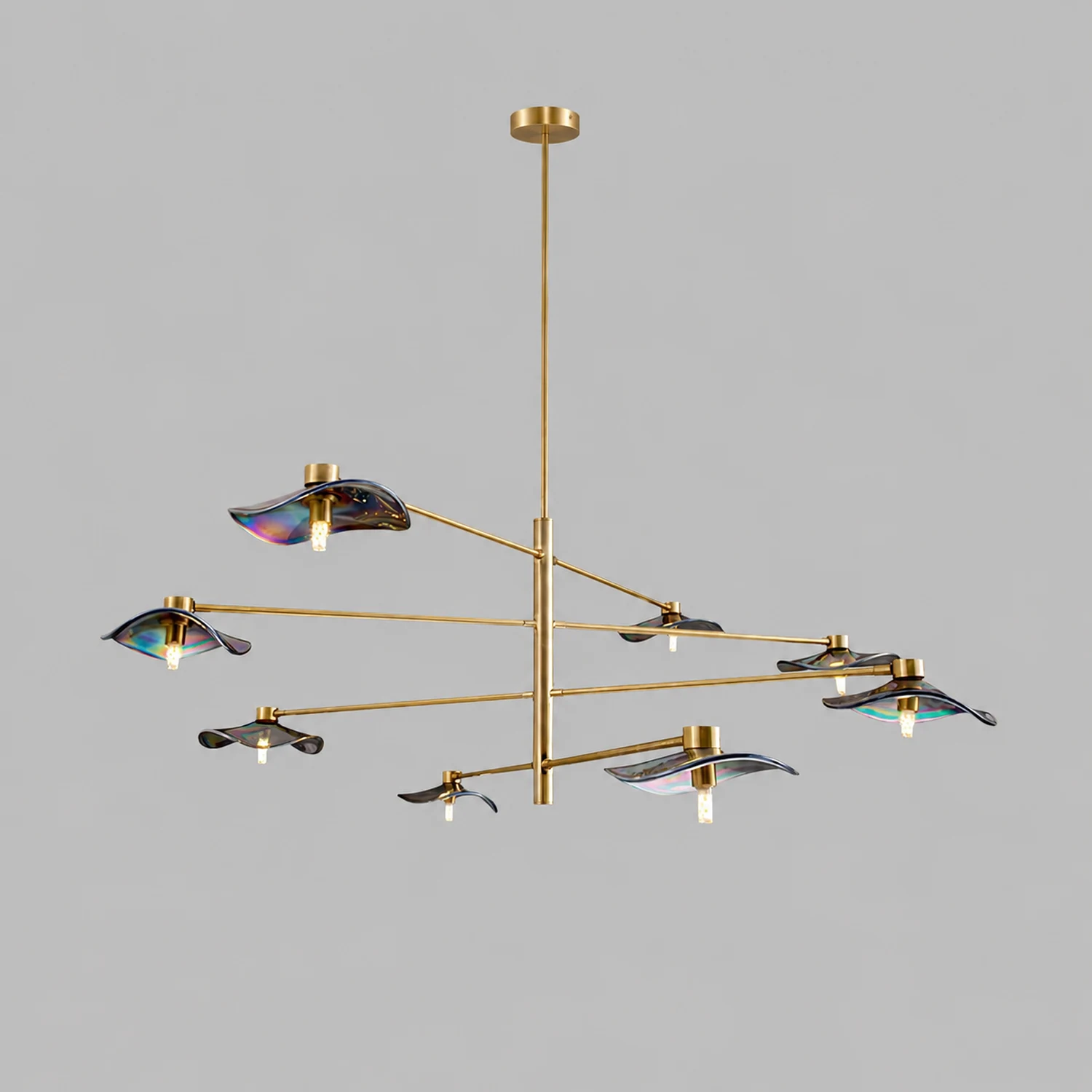 Lotus Leaves Glass Chandelier - Lumpaz