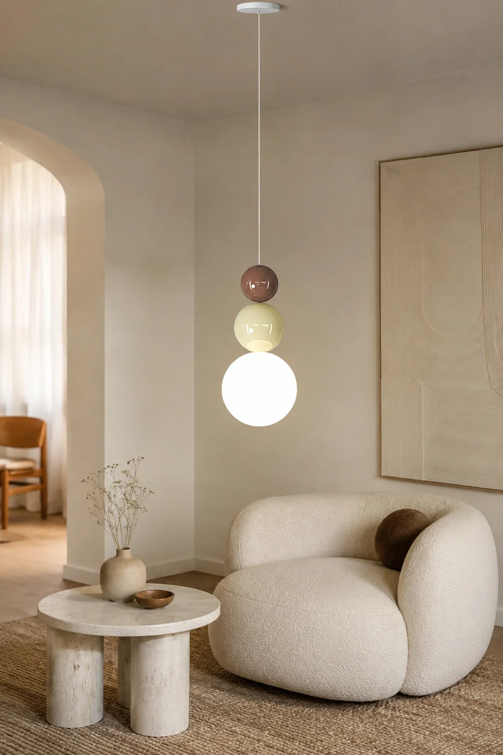 Acrylic Three Ball Pendant Lamp - Lumpaz