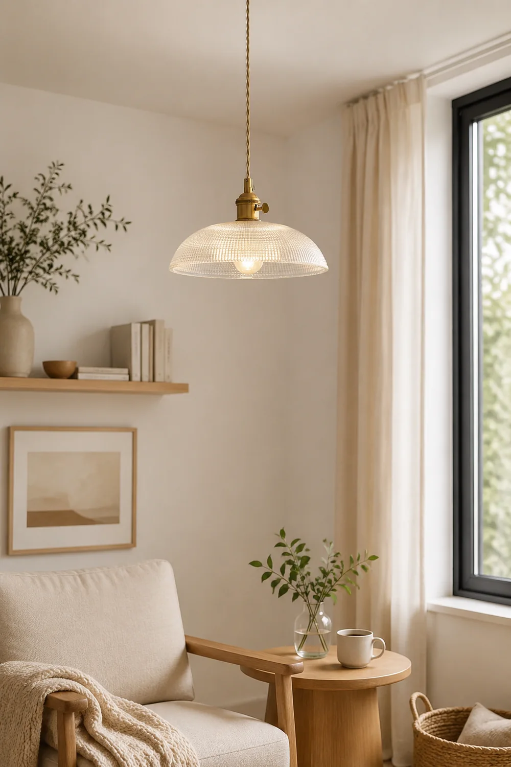 Ribbed Spiral Pendant Light - Lumpaz