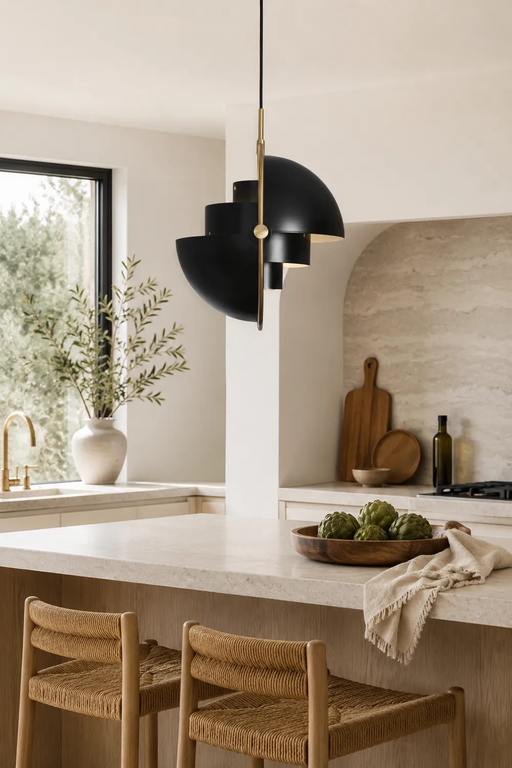 Modern Geometric Metal Pendant Light, Kitchen Island - Lumpaz