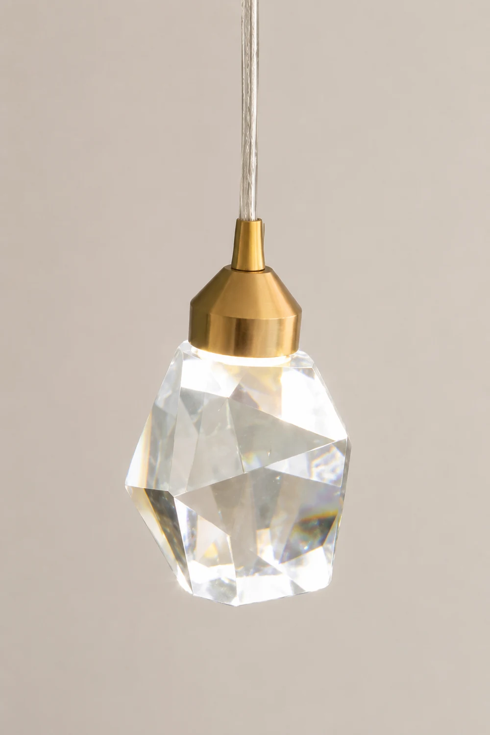Kristy Moonshadow Crystal Pendant Light, Gold, Bedroom/Dining Room - Lumpaz