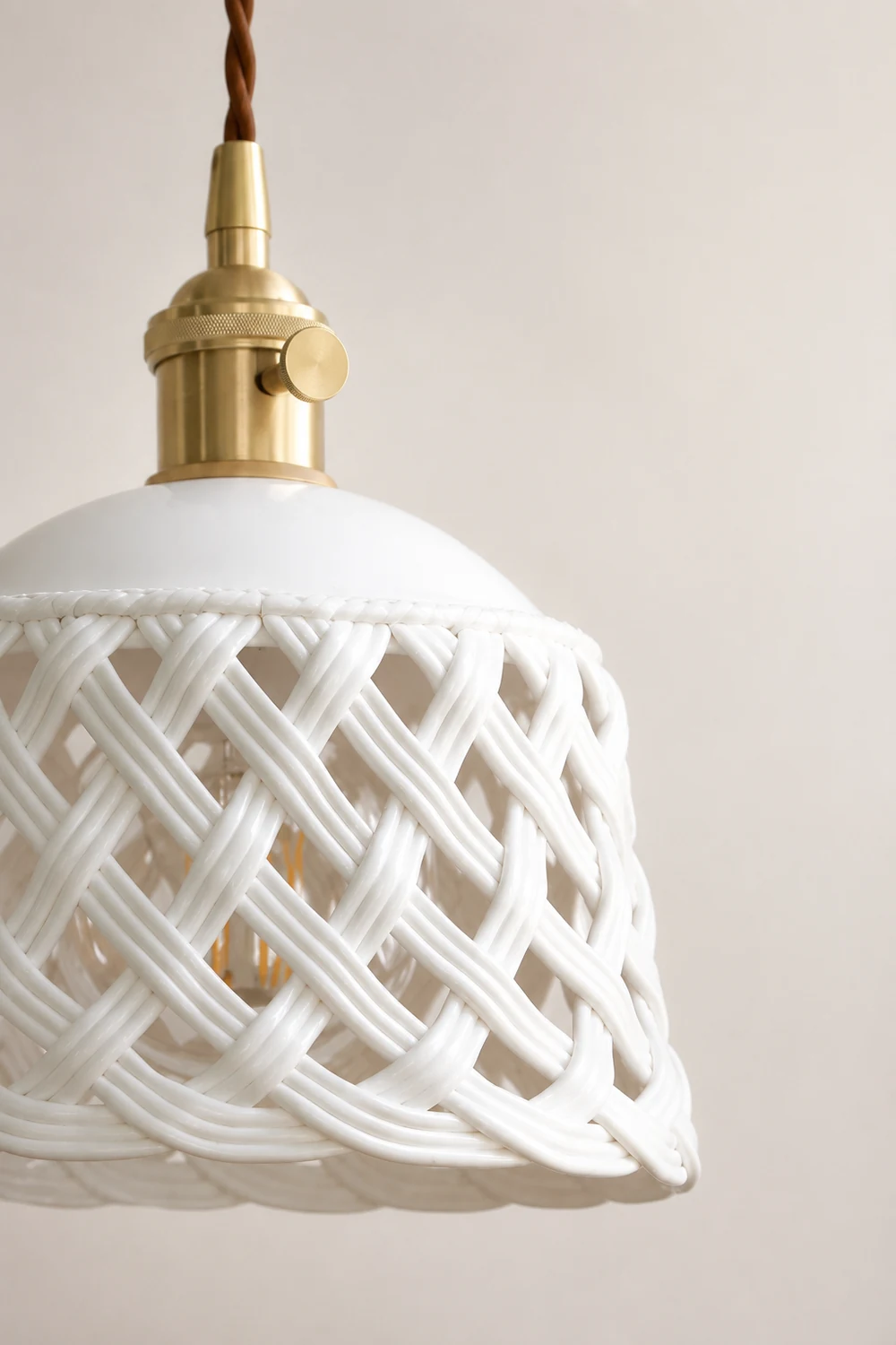 Openwork Ceramic Pendant Lamp - Lumpaz