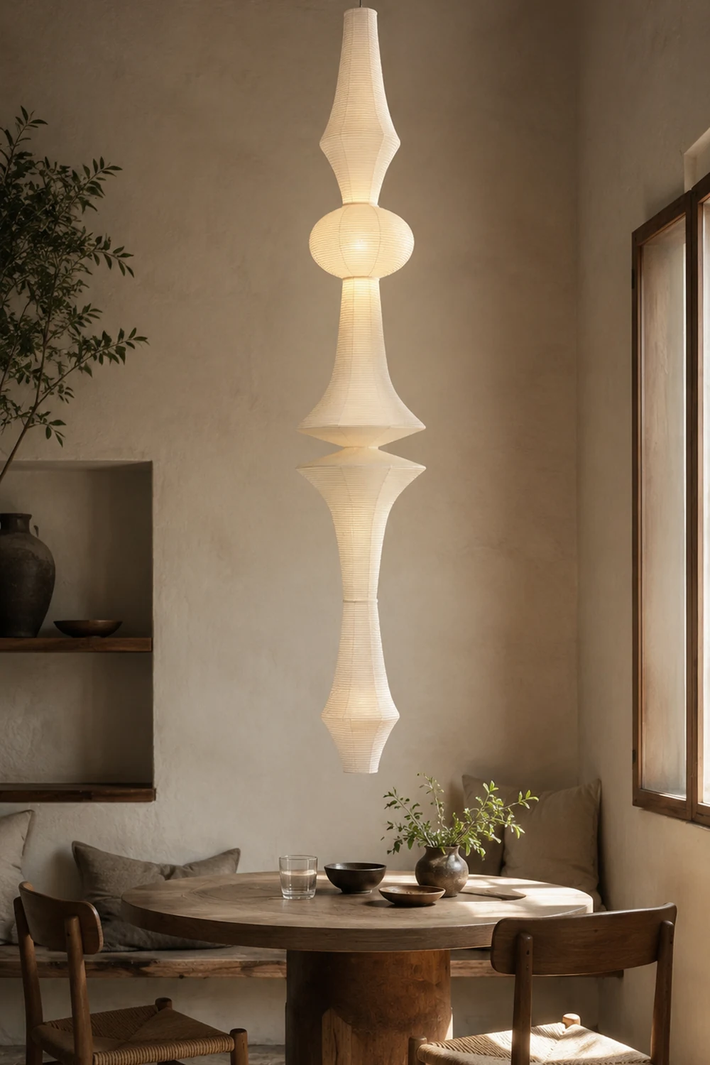 Washi Paper E Pendant Light - Lumpaz