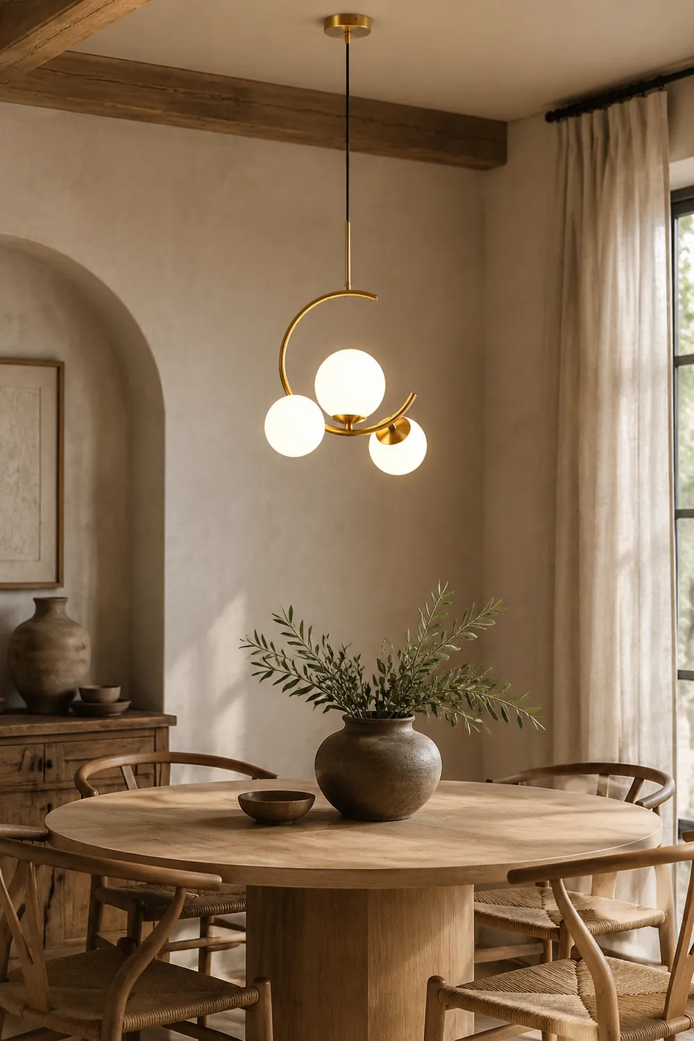 Valentina Modern Glass Globe Pendant Light, Metal & Glass, 3 Style - Lumpaz