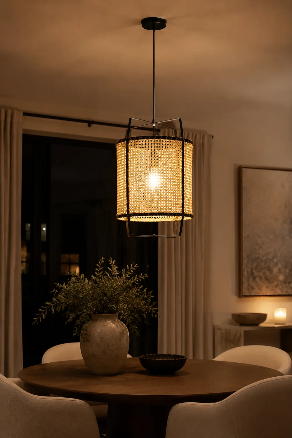 Rattan Cane Pendant Light - Lumpaz