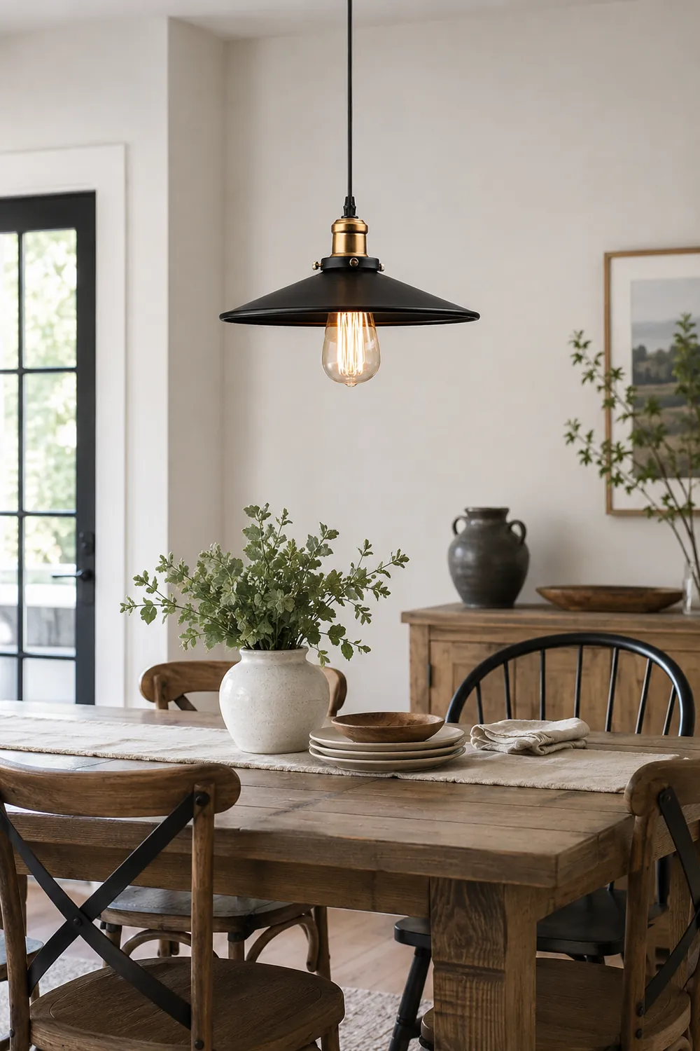 Alessio Modern Industrial Pot Metal Pendant Light, Black - Lumpaz