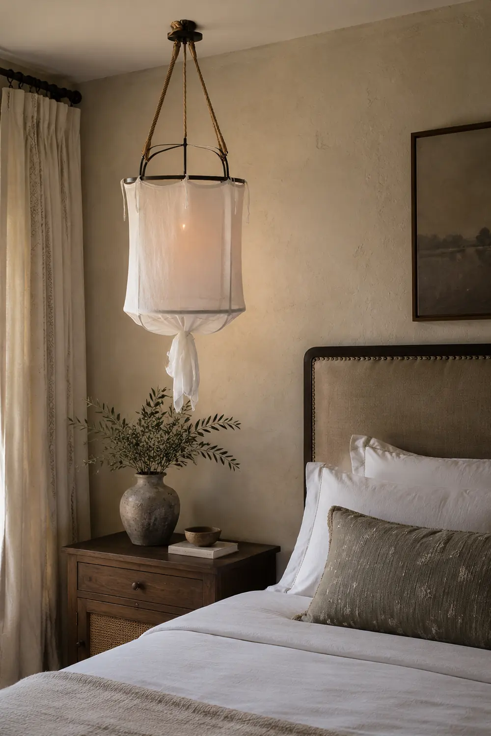 Provence Linen Pendant Light - Lumpaz