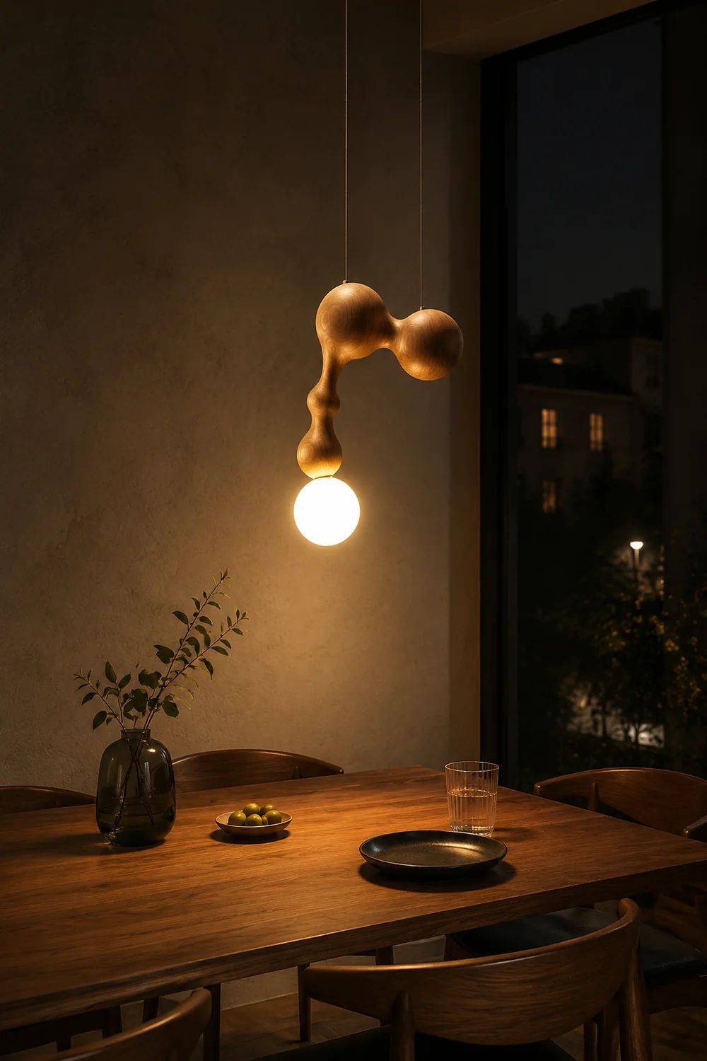 Jenna Wooden Pendant Lamp - Lumpaz