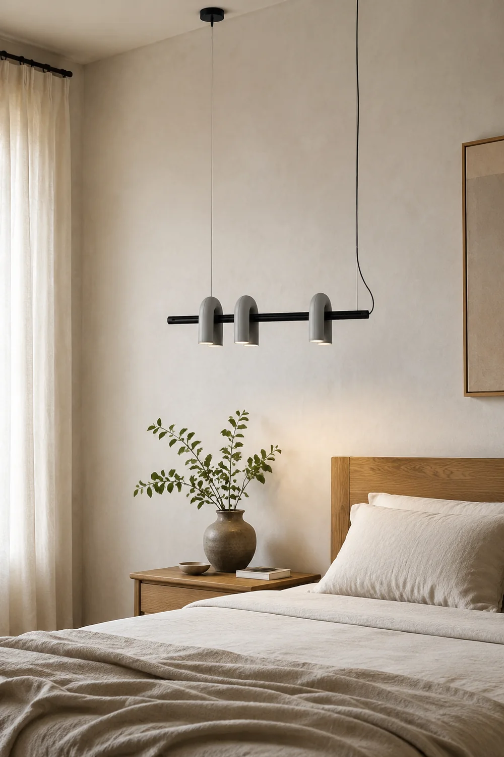 Felix Modern Pendant Light Linear with 3 U-Shaped Light - Lumpaz
