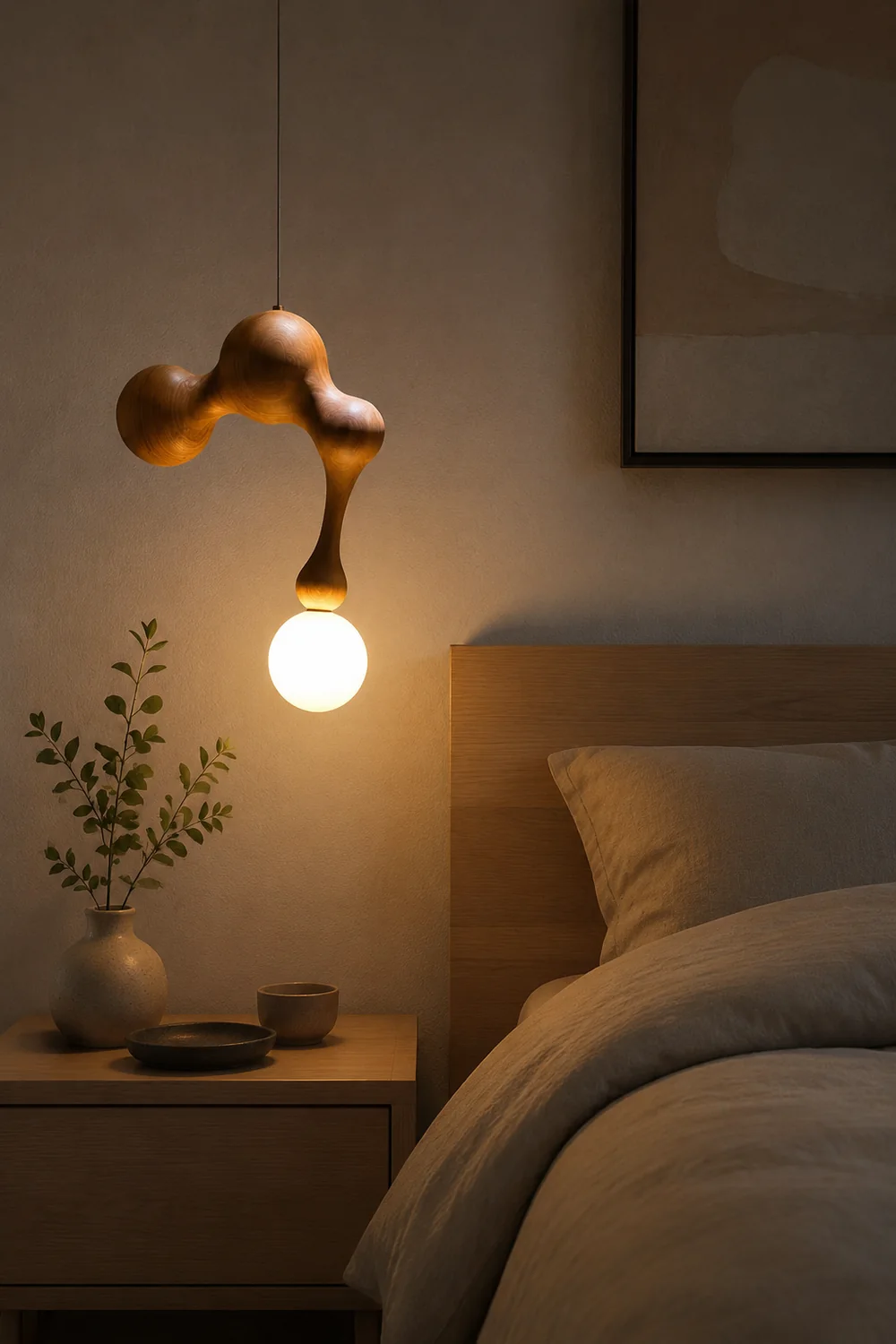 Jenna Wooden Pendant Lamp - Lumpaz