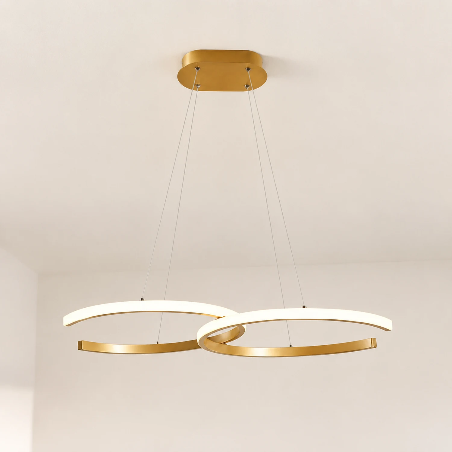 Modern Minimalist Pendant Light, Double-C - Lumpaz