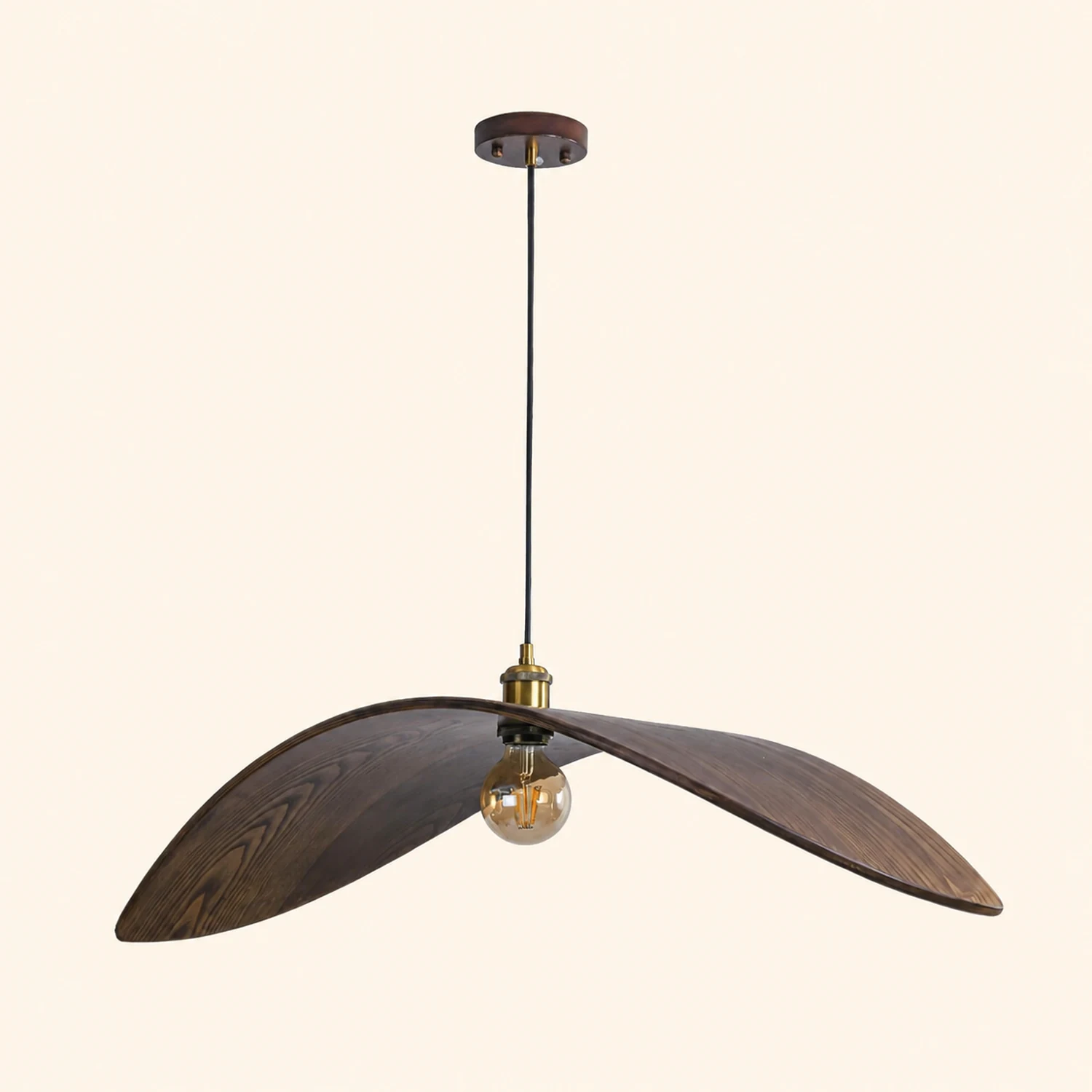 Curve Wooden Pendant Lamp - Lumpaz