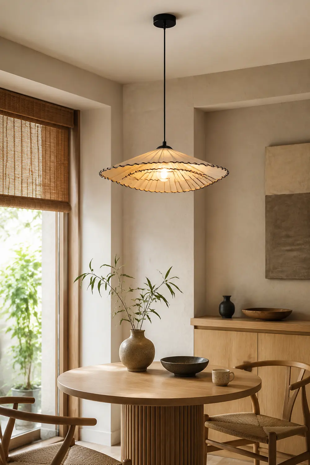 Lotus Leaf Fabric Pendant Light - Lumpaz