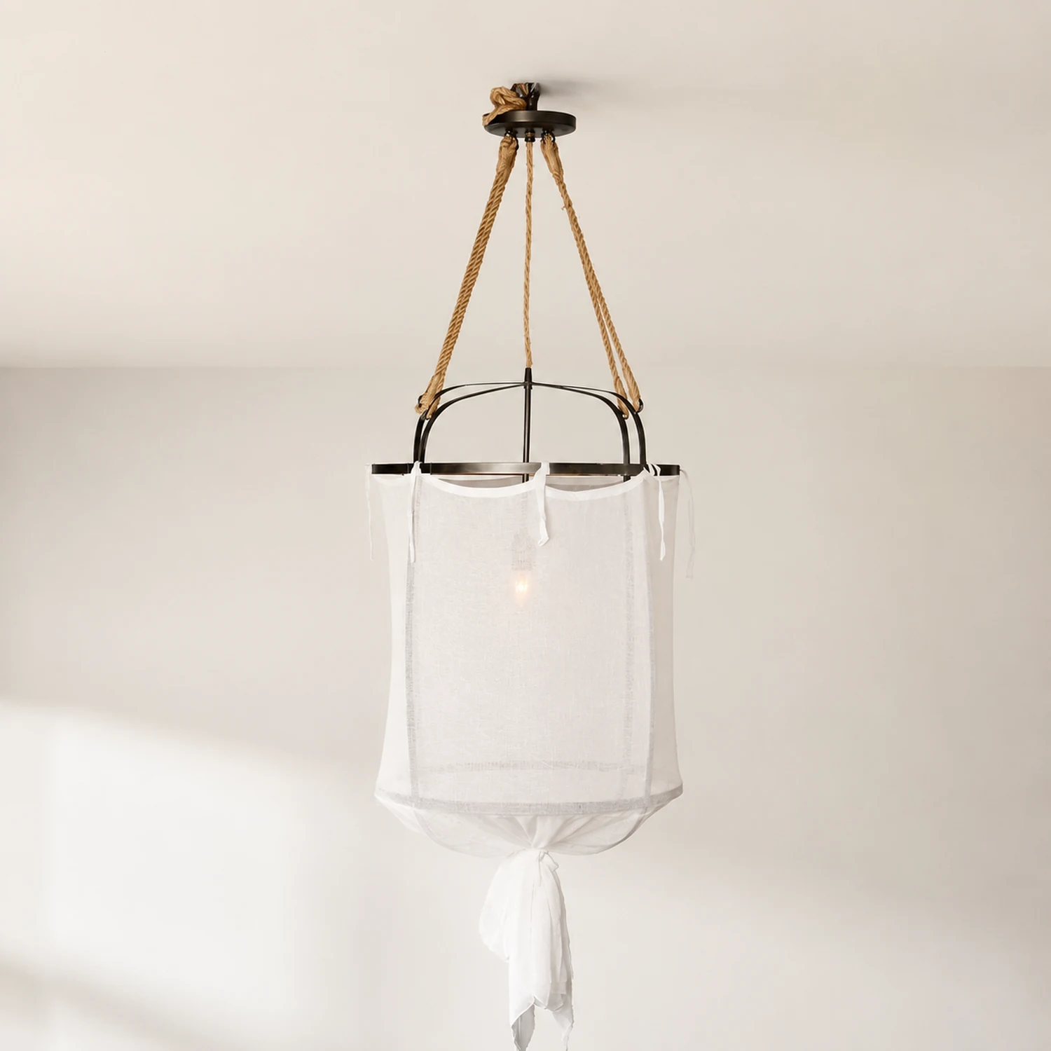 Provence Linen Pendant Light - Lumpaz