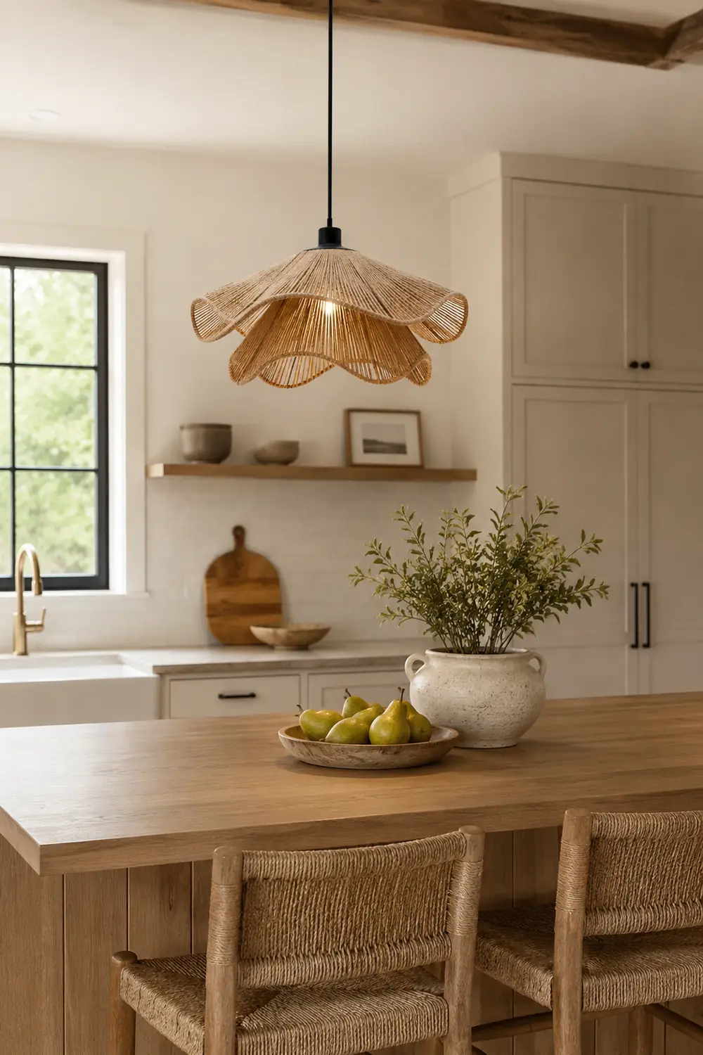 Handmade Straw Hat Pendant Lamp - Lumpaz