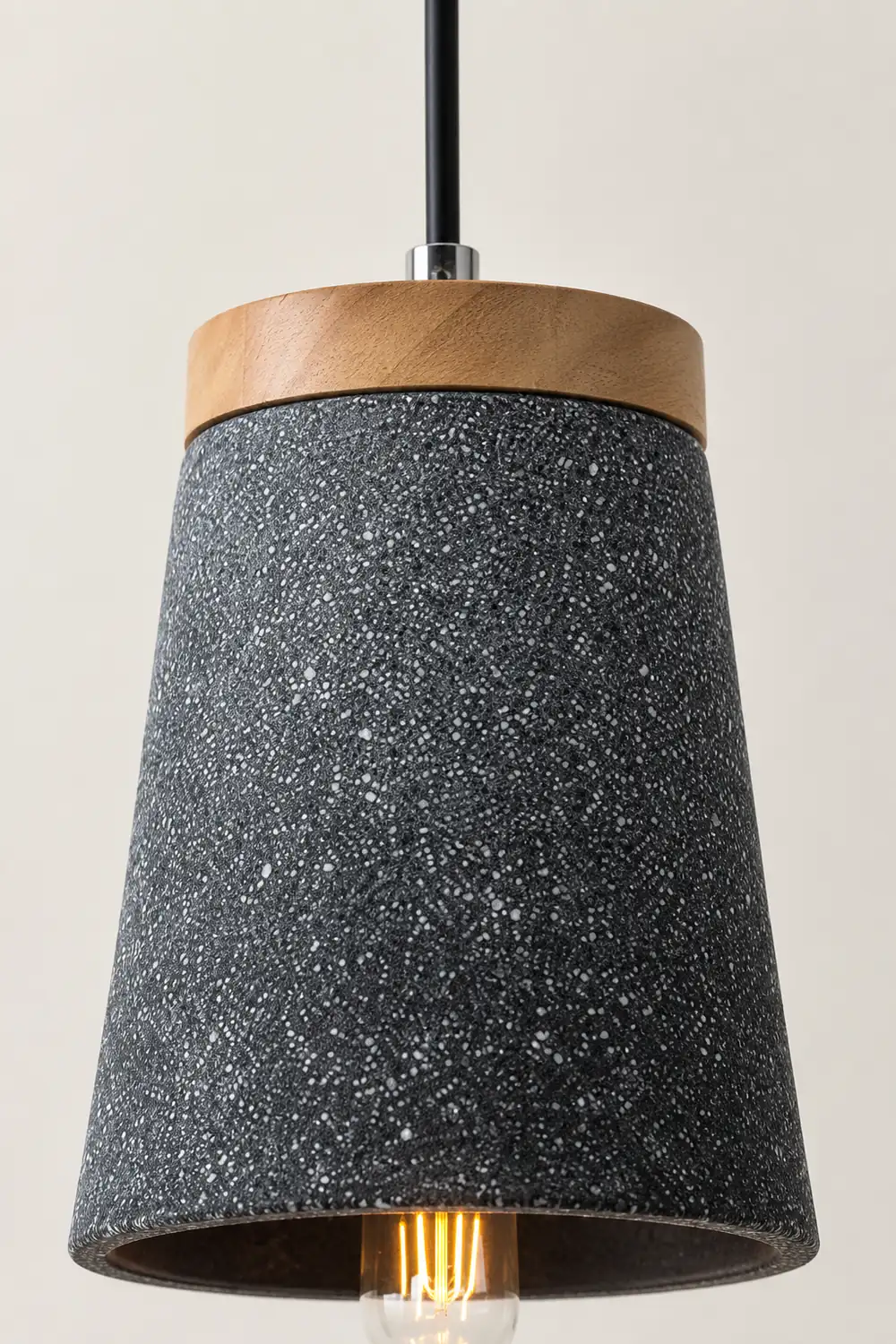 Coburg Wood Cement Pendant Light - Lumpaz