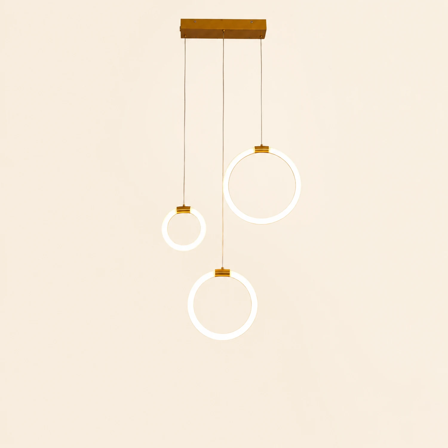 Jibril Minimalist Staircase Ring Metal Pendant Light - Lumpaz