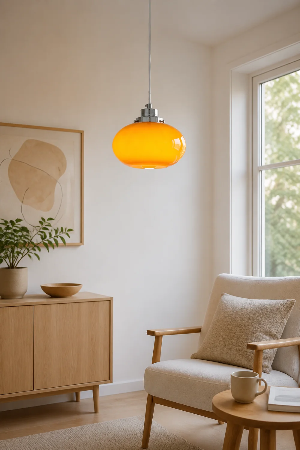 Oval Persimmon Pendant Light - Lumpaz