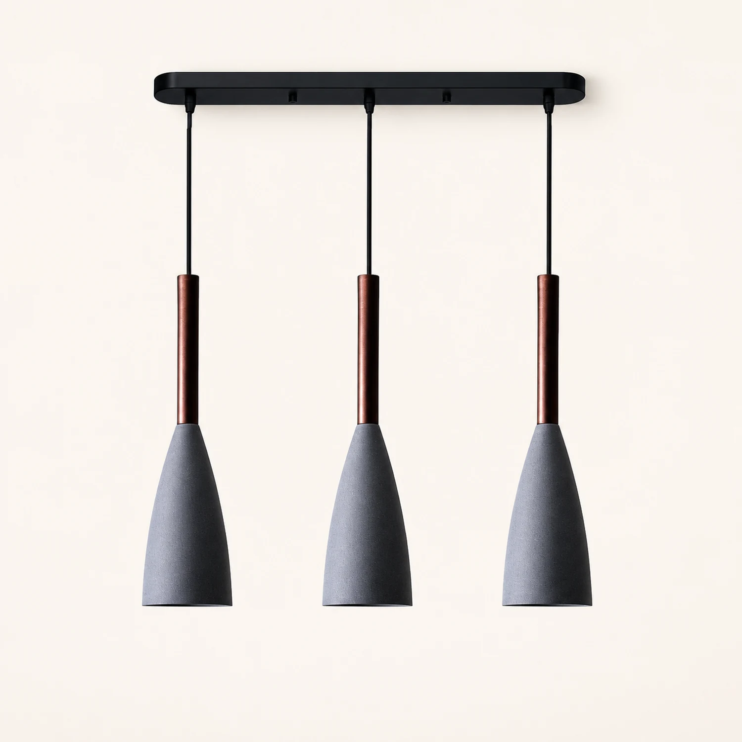 Morandi Kitchen Island Pendant Light Cluster, Wood/Metal - Lumpaz