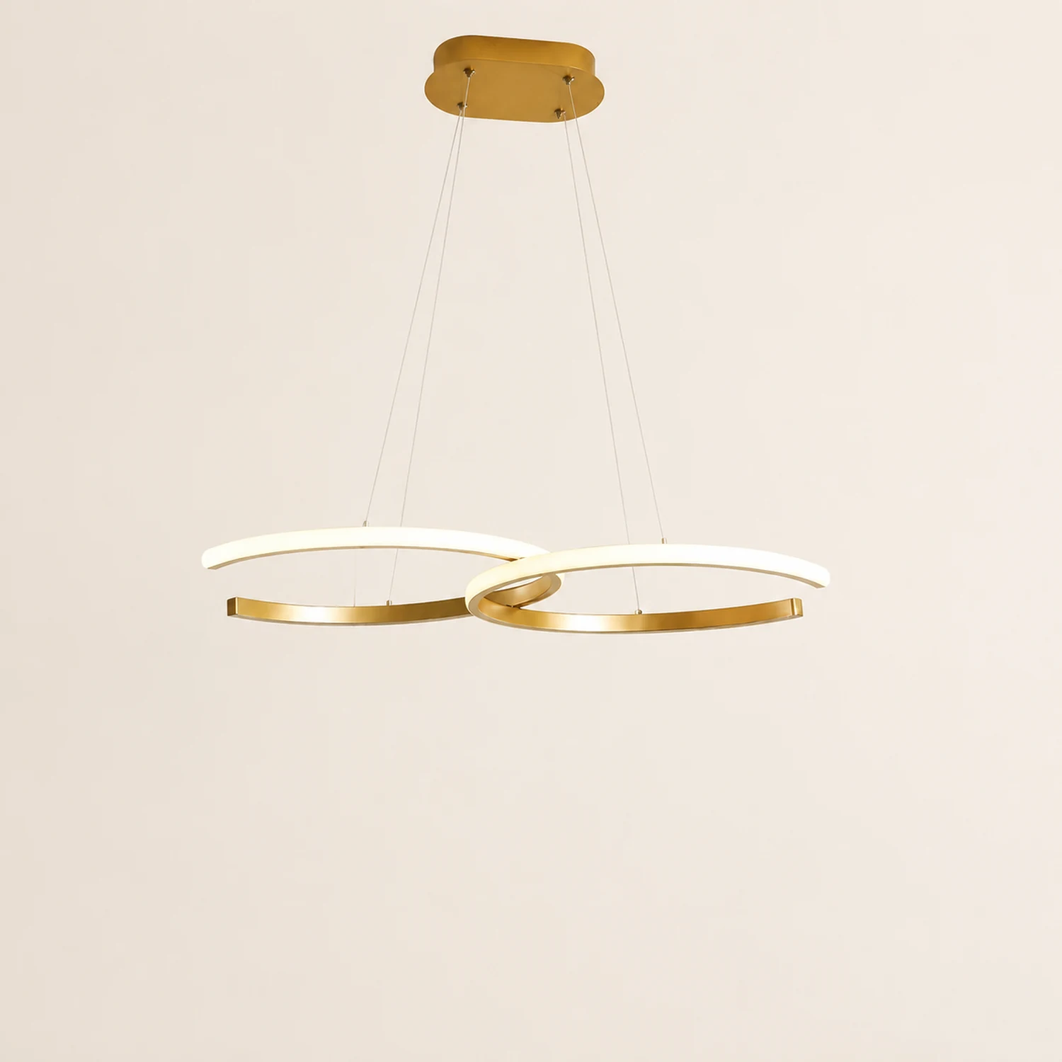 Modern Minimalist Pendant Light, Double-C - Lumpaz