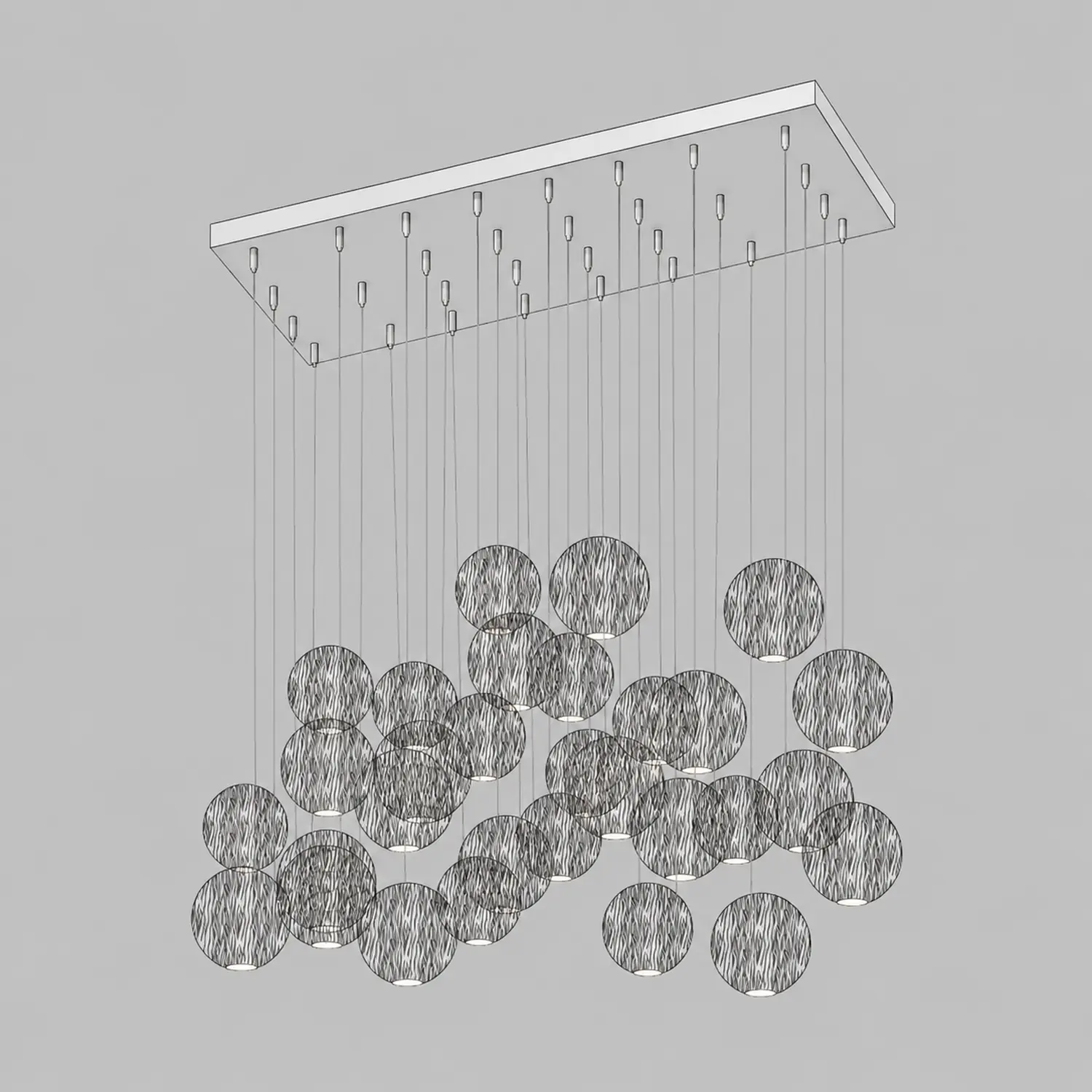 Wooden Orb Sphere Cluster Pendant Light - Lumpaz