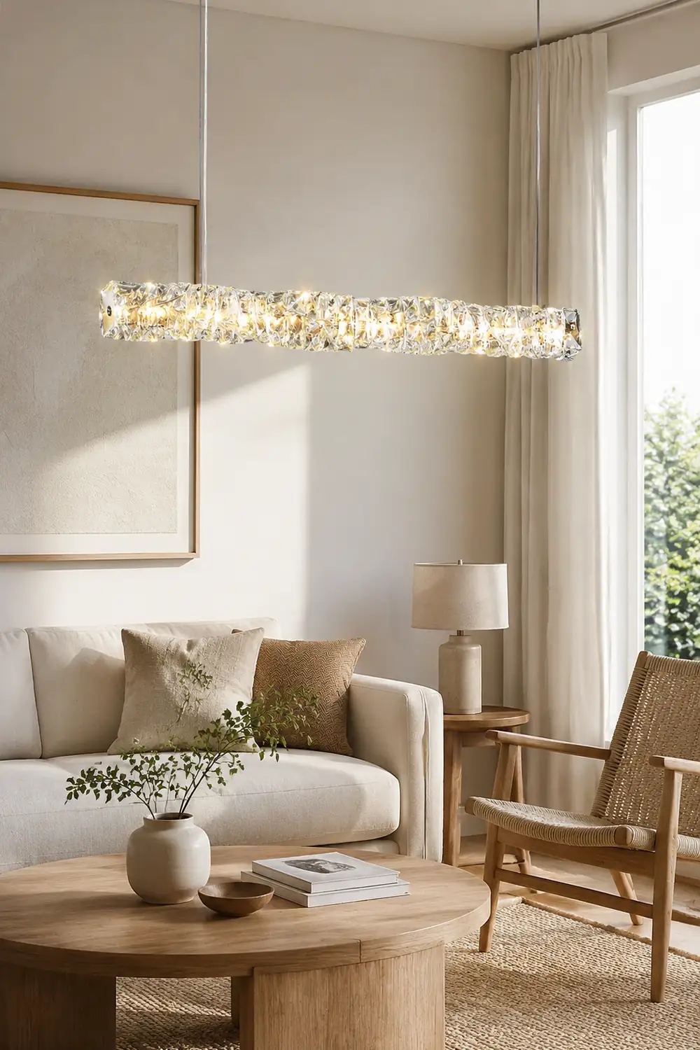 Long Crystal Pendant Lamp - Lumpaz