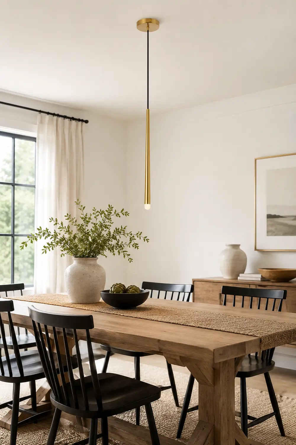 Carr Pendant Light Linear Modern, Metal, Gold, Living Rooms - Lumpaz