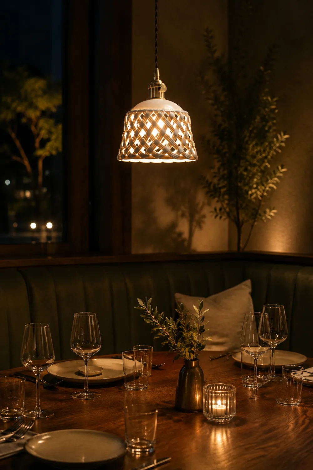 Openwork Ceramic Pendant Lamp - Lumpaz