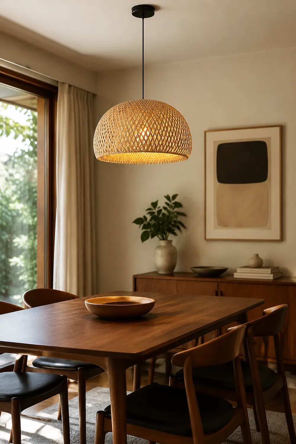 Bamboo Braided Pendant Lamp - Lumpaz