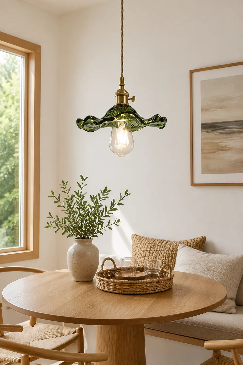 Glass Hibiscus Flower Pendant Light - Lumpaz