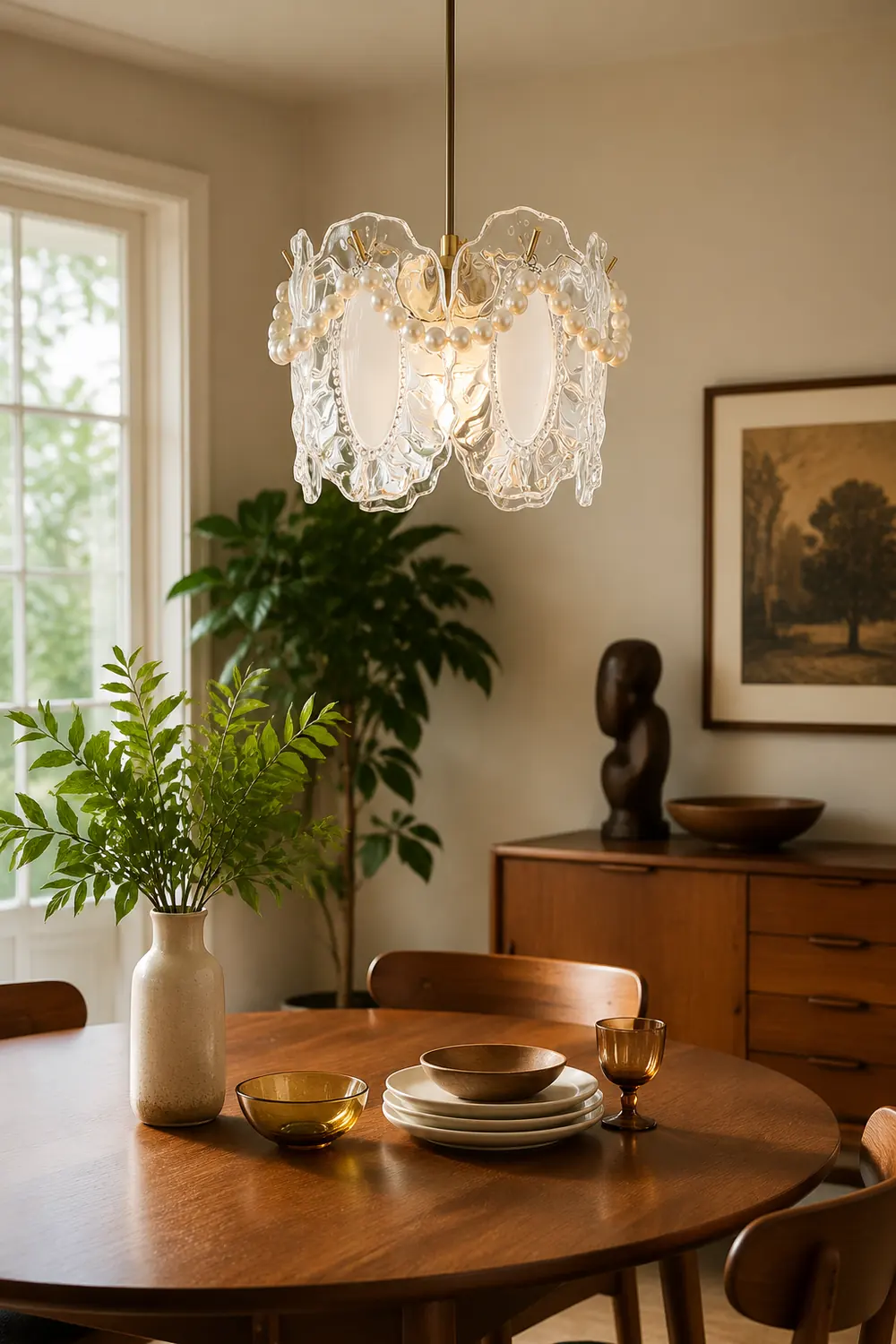 Floral Glass Pendant Lamp - Lumpaz