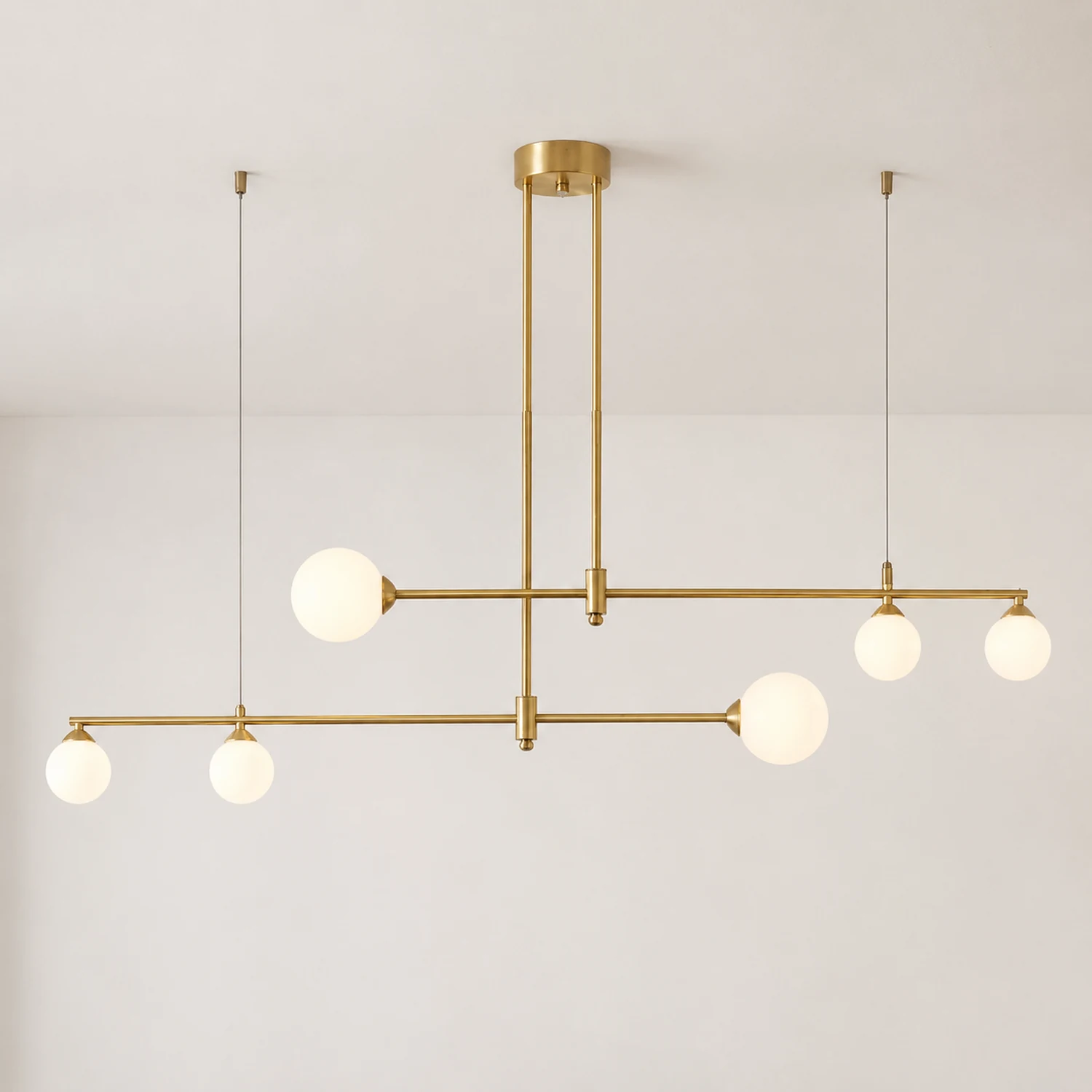 Valentina Modern Bubble Copper Pendant Light, Gold - Lumpaz