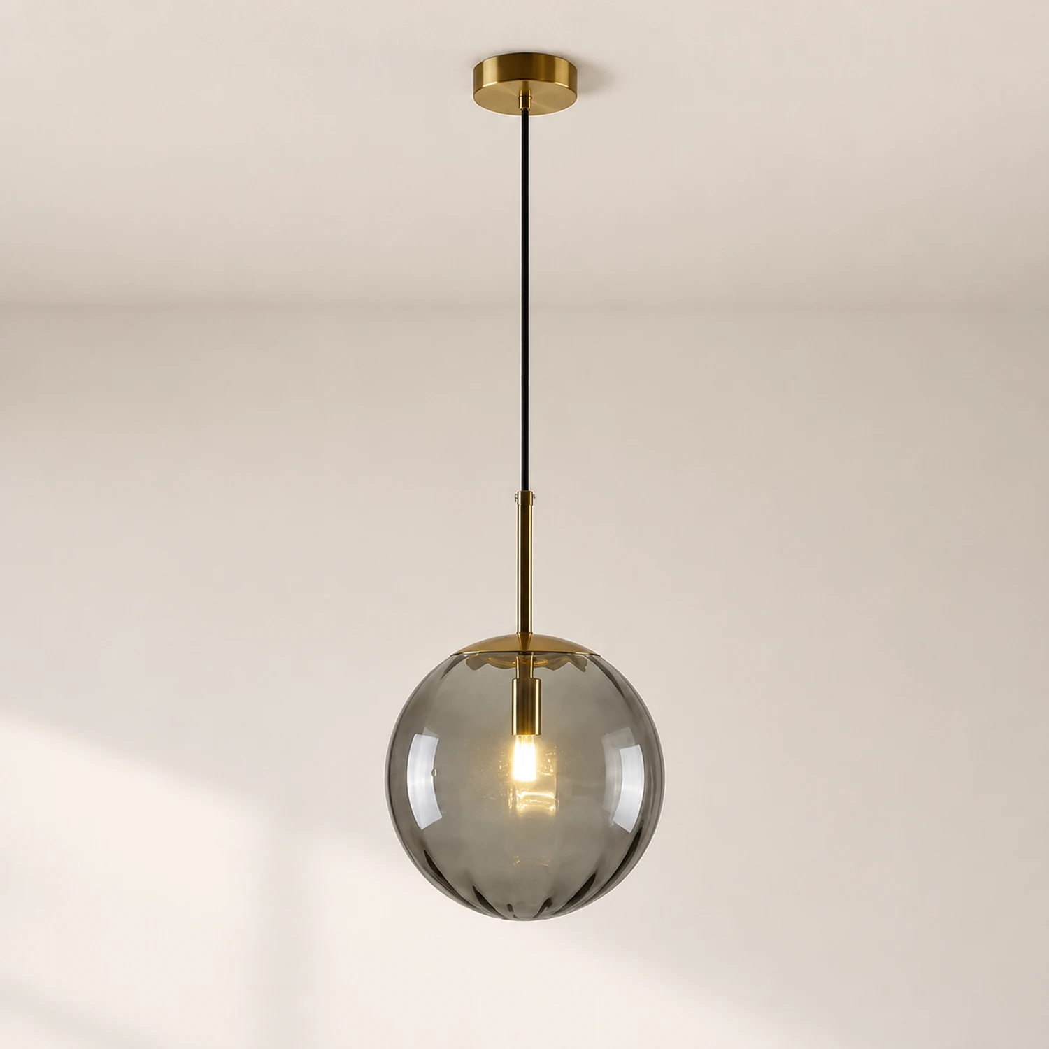 Hailie Modern Pendant Light Clear Bubble Gradient, Glass - Lumpaz