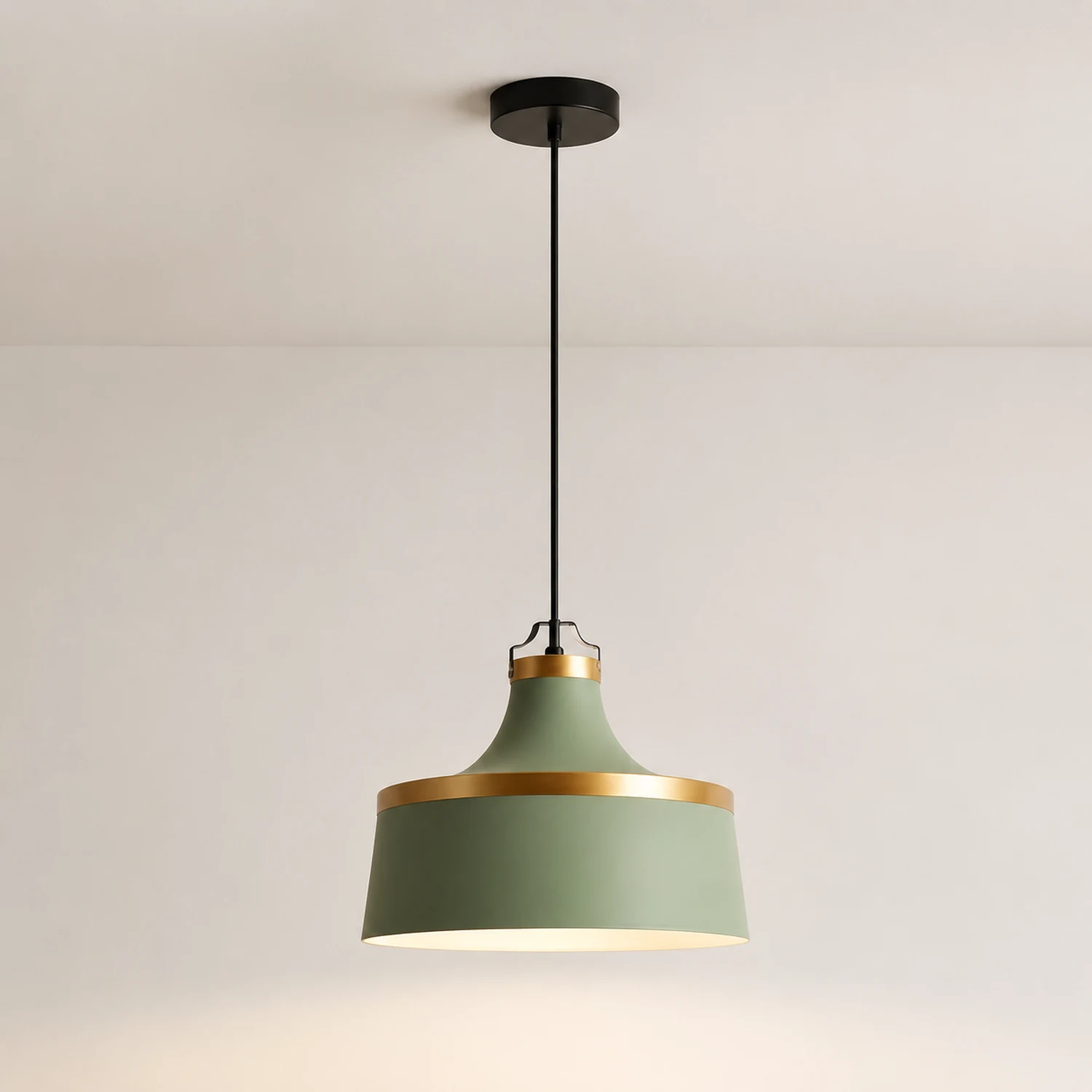 Morandi Modern Colorful Single Pendant Light, Metal Shade - Lumpaz