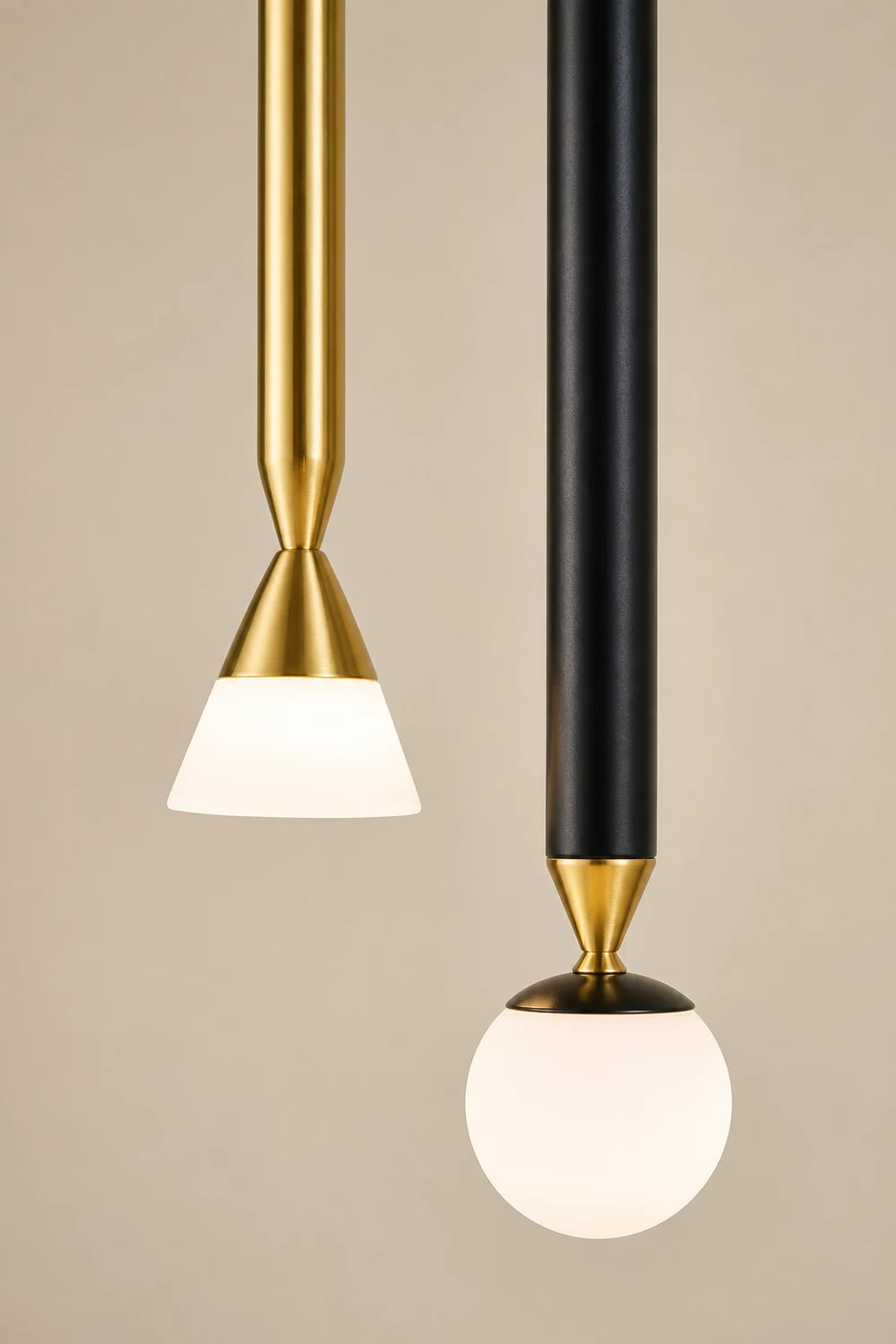 Carr Linear Metal Pendant Light, Black & Gold - Lumpaz