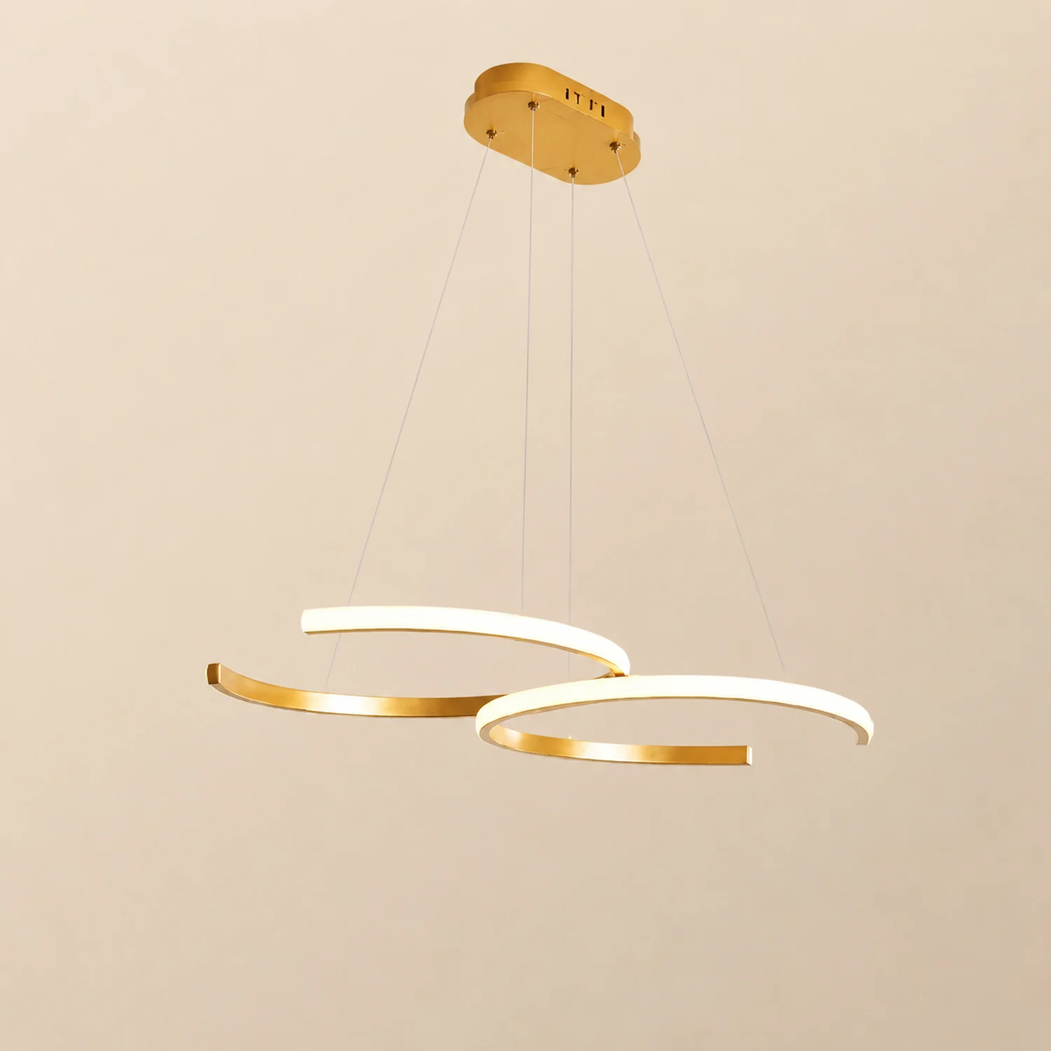 Modern Minimalist Pendant Light, Double-C - Lumpaz