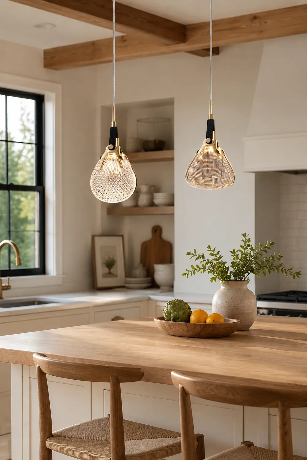 Hailie Postmodern Elegant Gold/Black Bedroom Pendant Light - Lumpaz