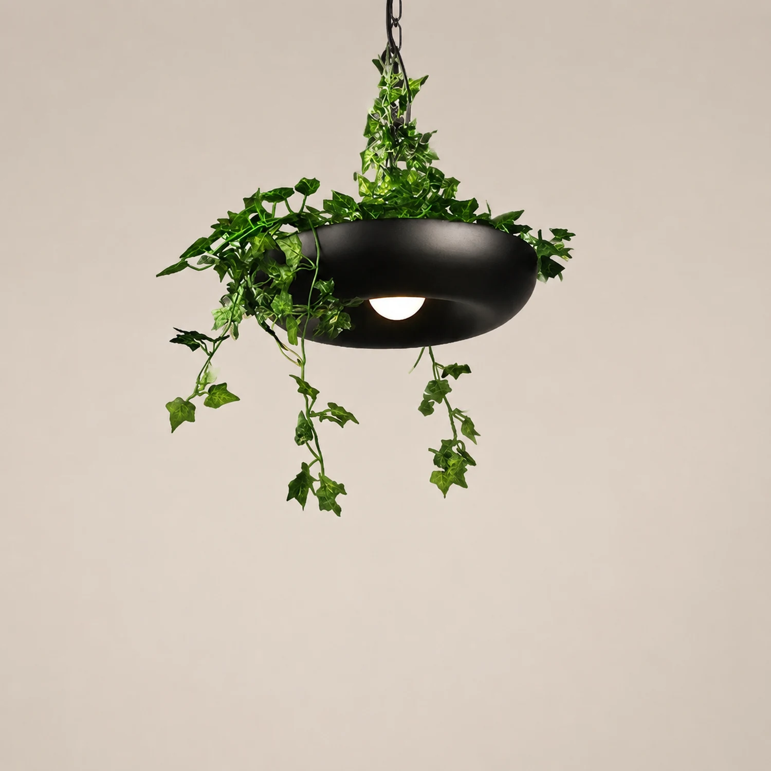 Nest Pendant Light Modern, Metal, Black/Green/White, Living Room - Lumpaz