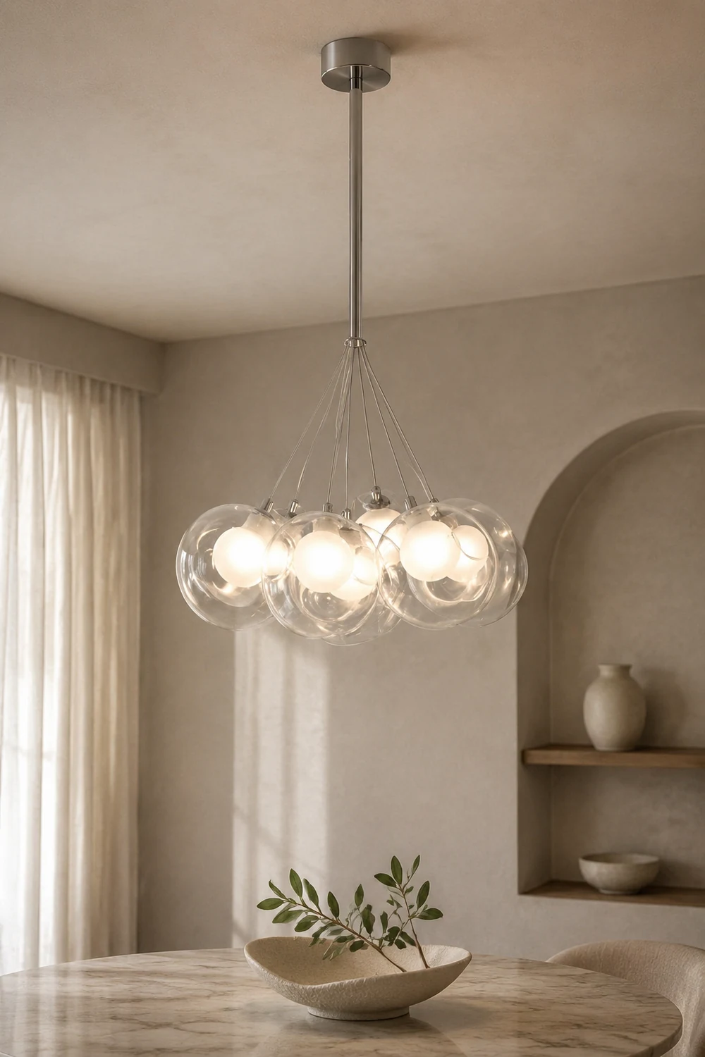 Valentina Modern Bubble Acylic Pendant Light, 5 Style - Lumpaz