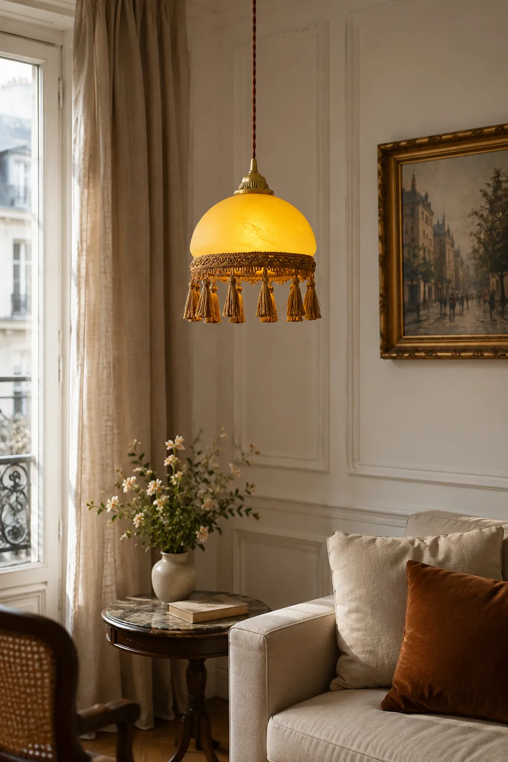 French Tassels Brass Pendant Light - Lumpaz