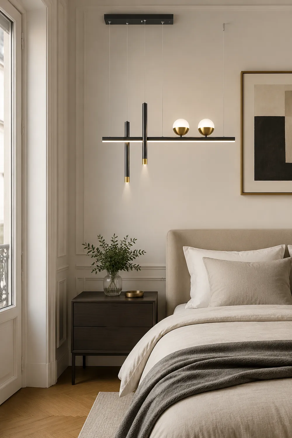 Madina Modern Globe Metal/Acrylic Pendant Light, Dining Room - Lumpaz