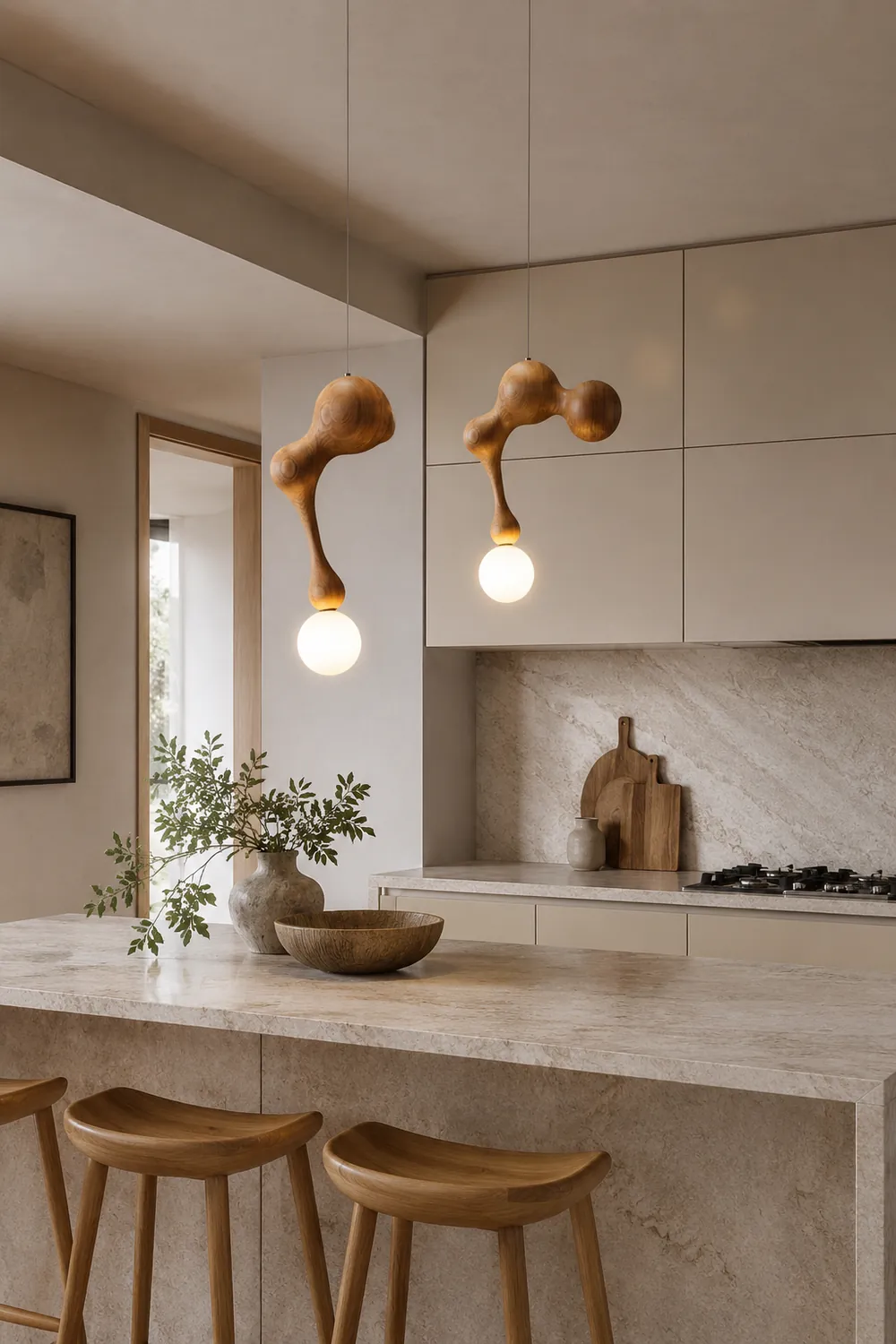 Jenna Wooden Pendant Lamp - Lumpaz