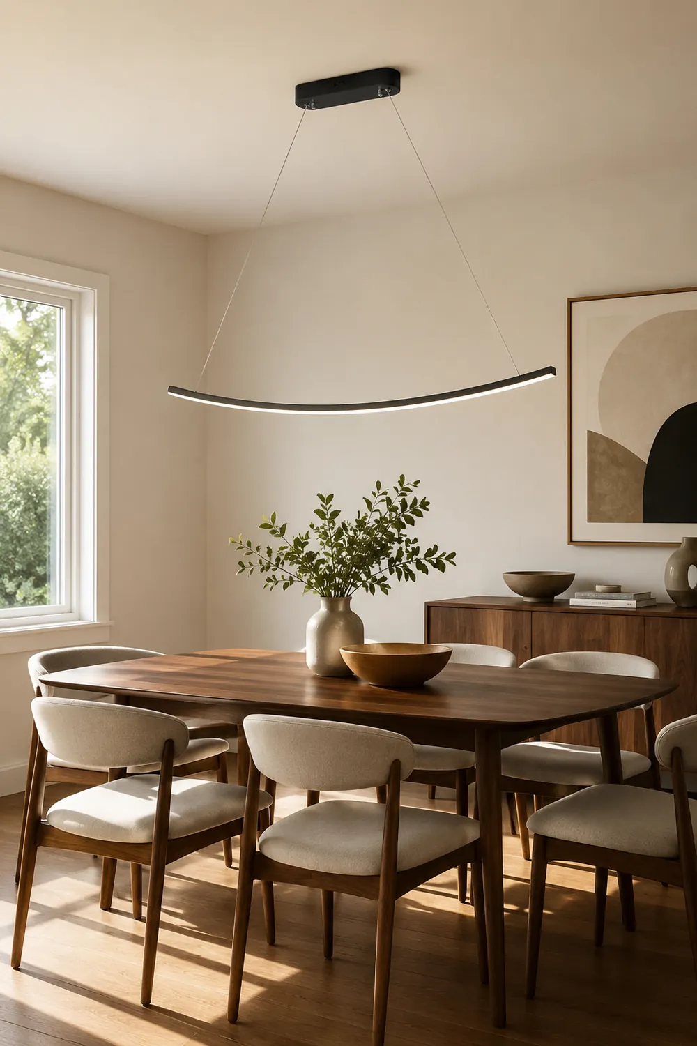 Minimalist Linear Metal Pendant Light - Lumpaz