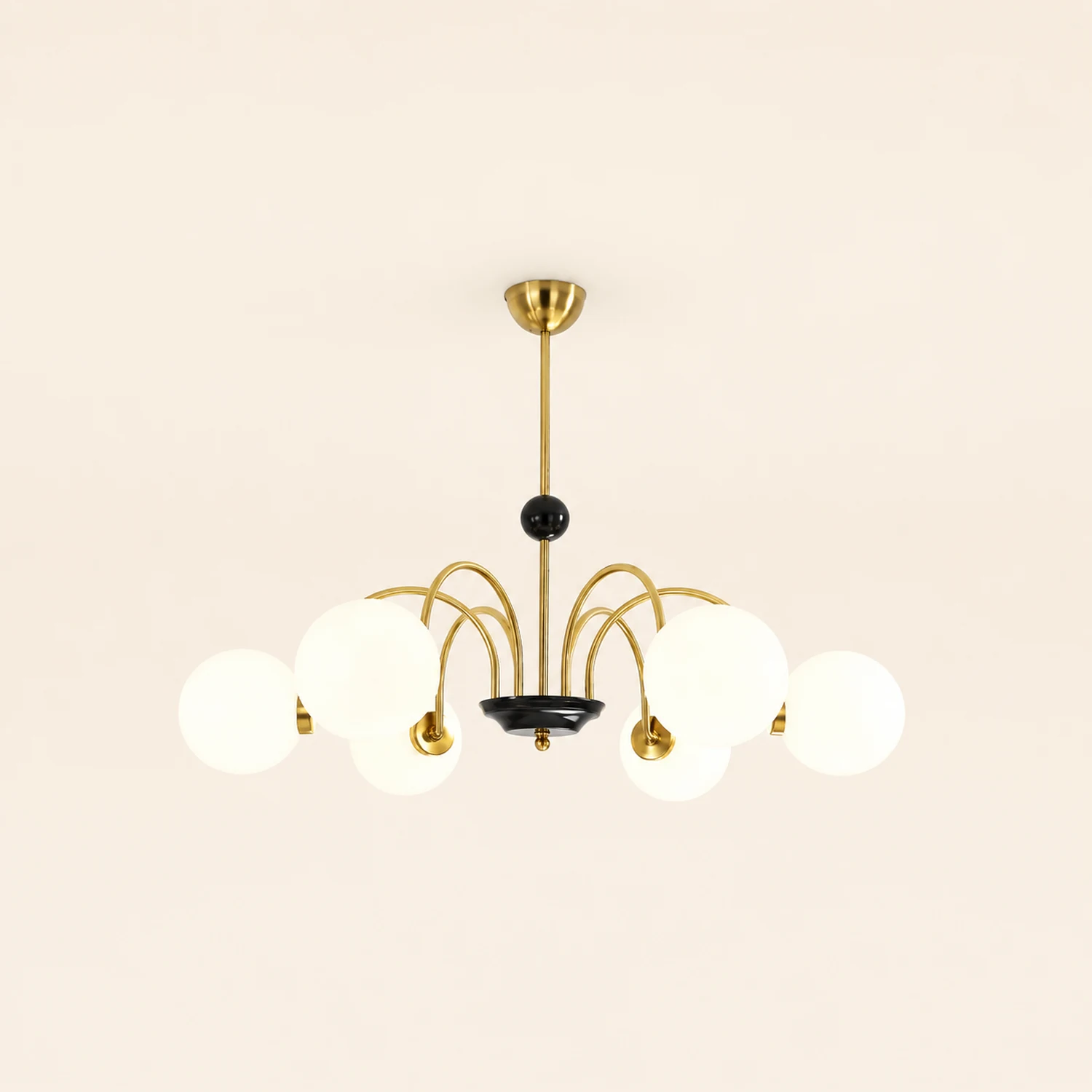 Modern Globe Glass Art Deco Chandelier, Living Room - Lumpaz