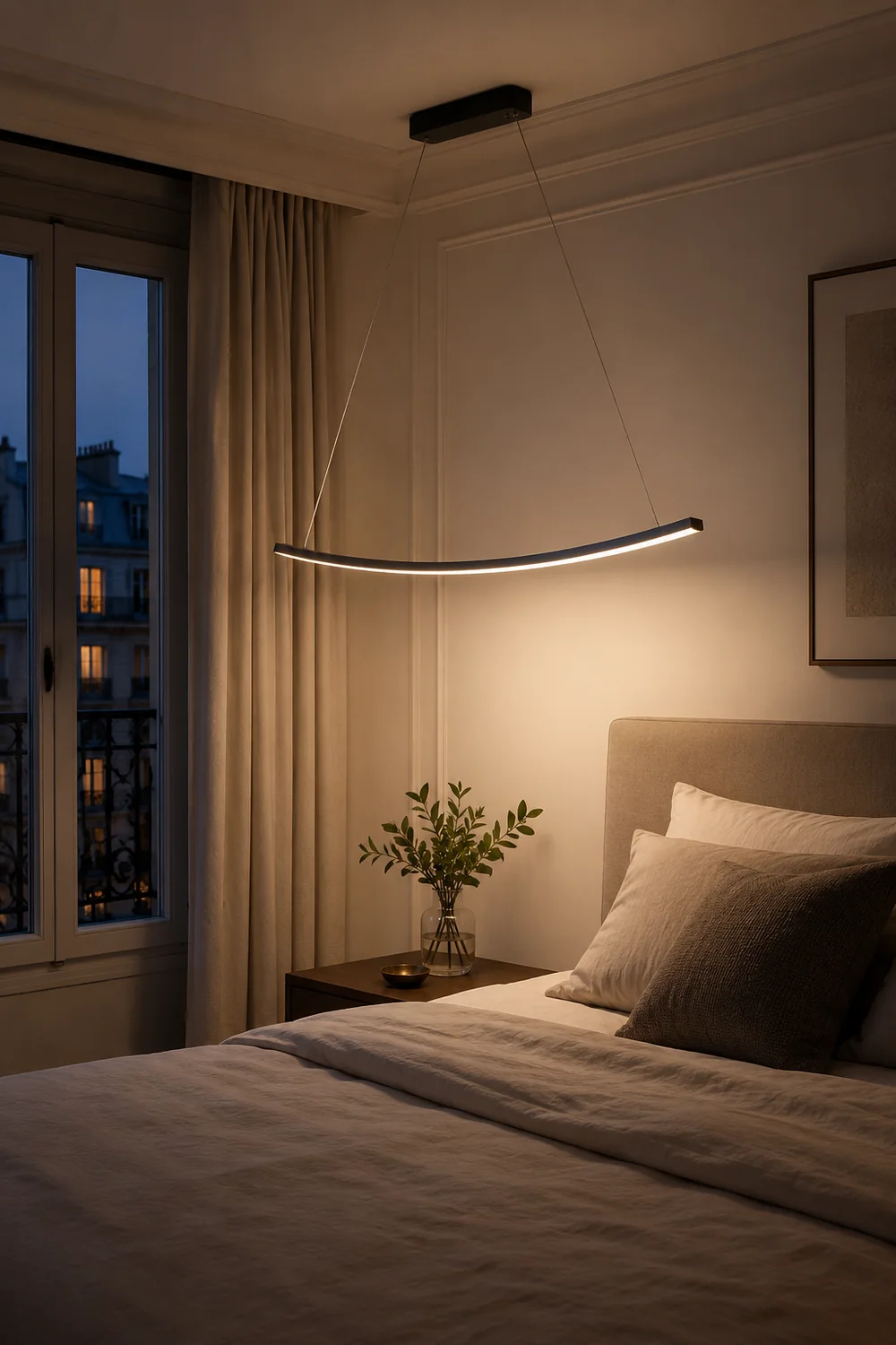 Minimalist Linear Metal Pendant Light - Lumpaz